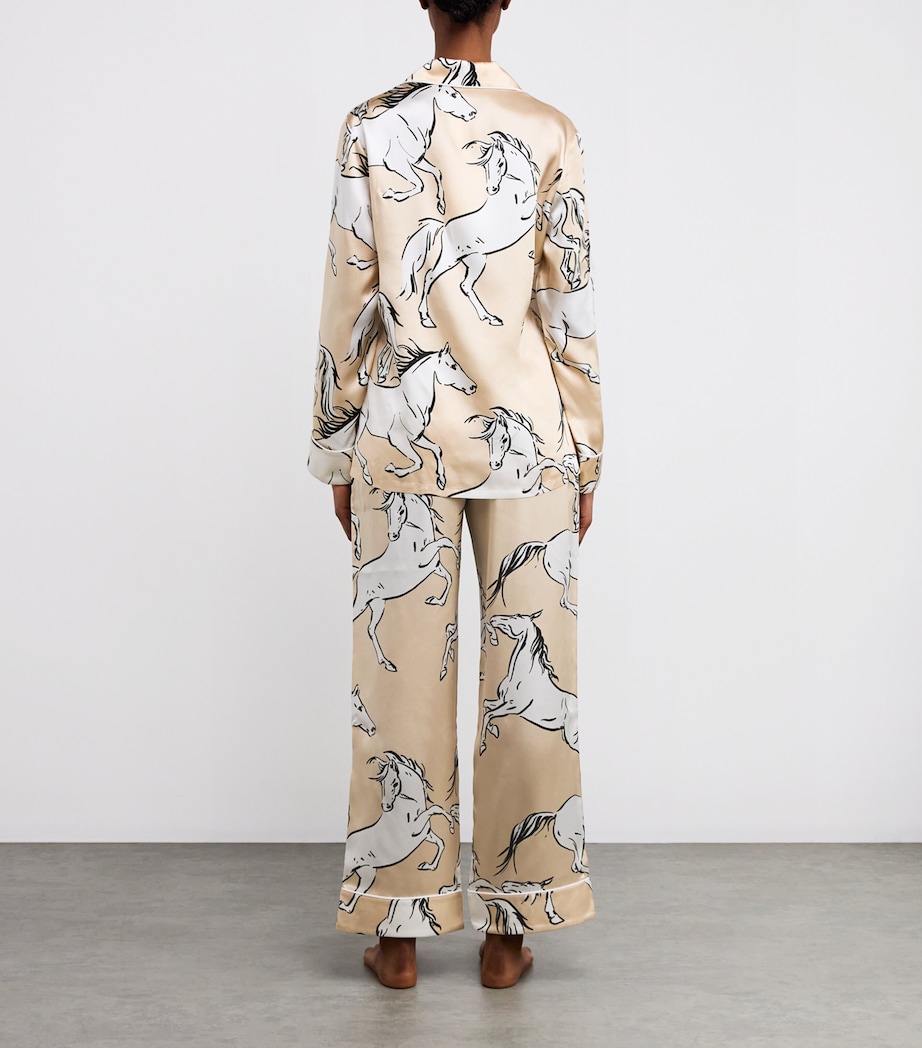 Silk Lila Clementine Horse Pyjamas CLEMENTINE Image 3