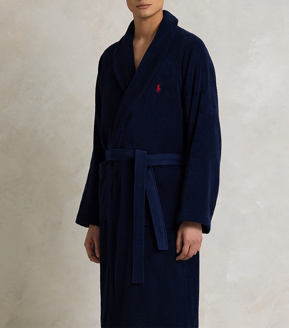 Polo Player Bath Robe NEWPORT NAVY Image 5