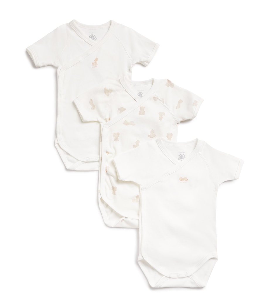 Petit Bateau Set of 3 Organic Cotton Bodysuits (1-12 Months) Variante Image 1