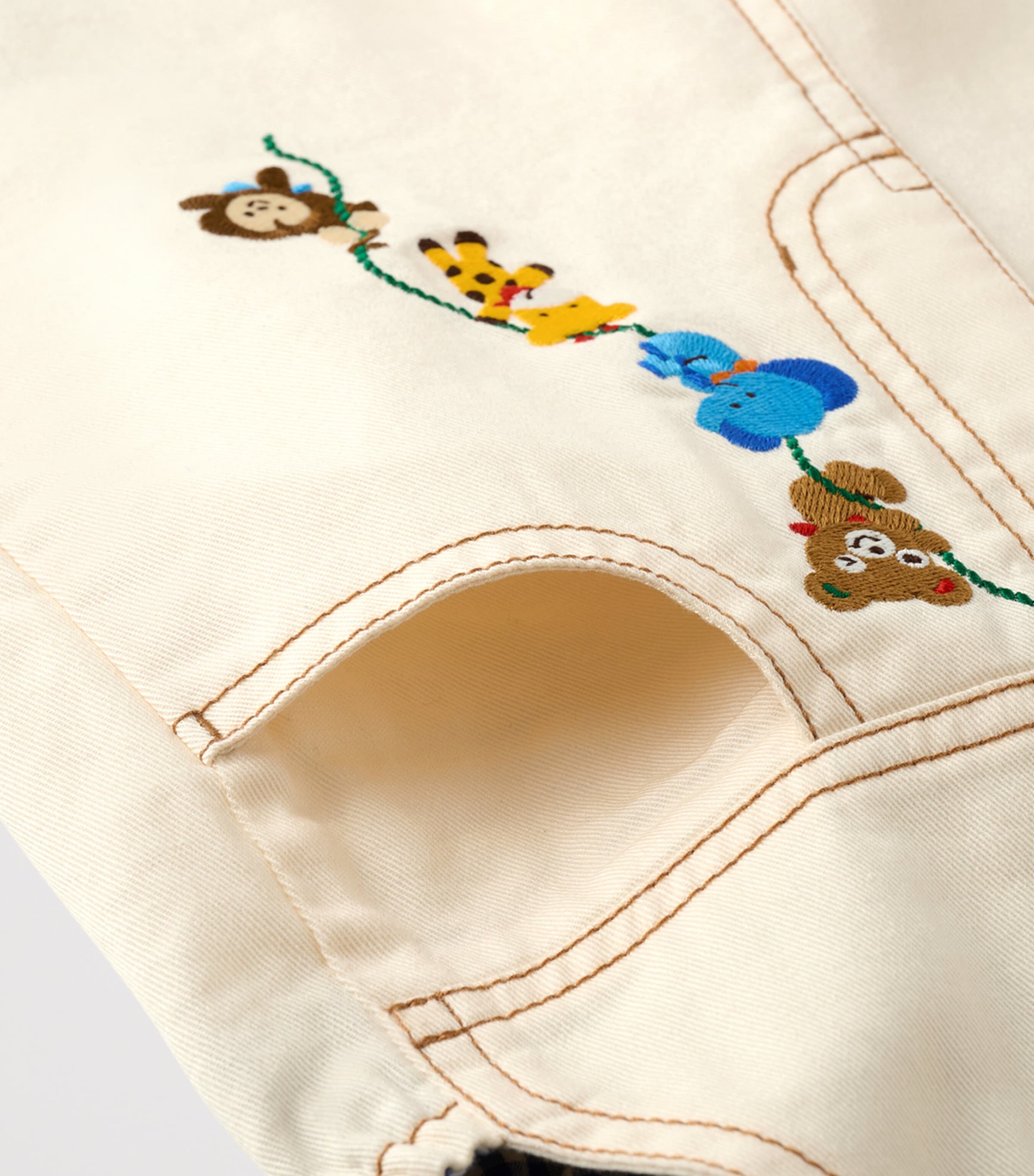 Cotton Animal Dungarees (2-4 Years) 1 Image 5