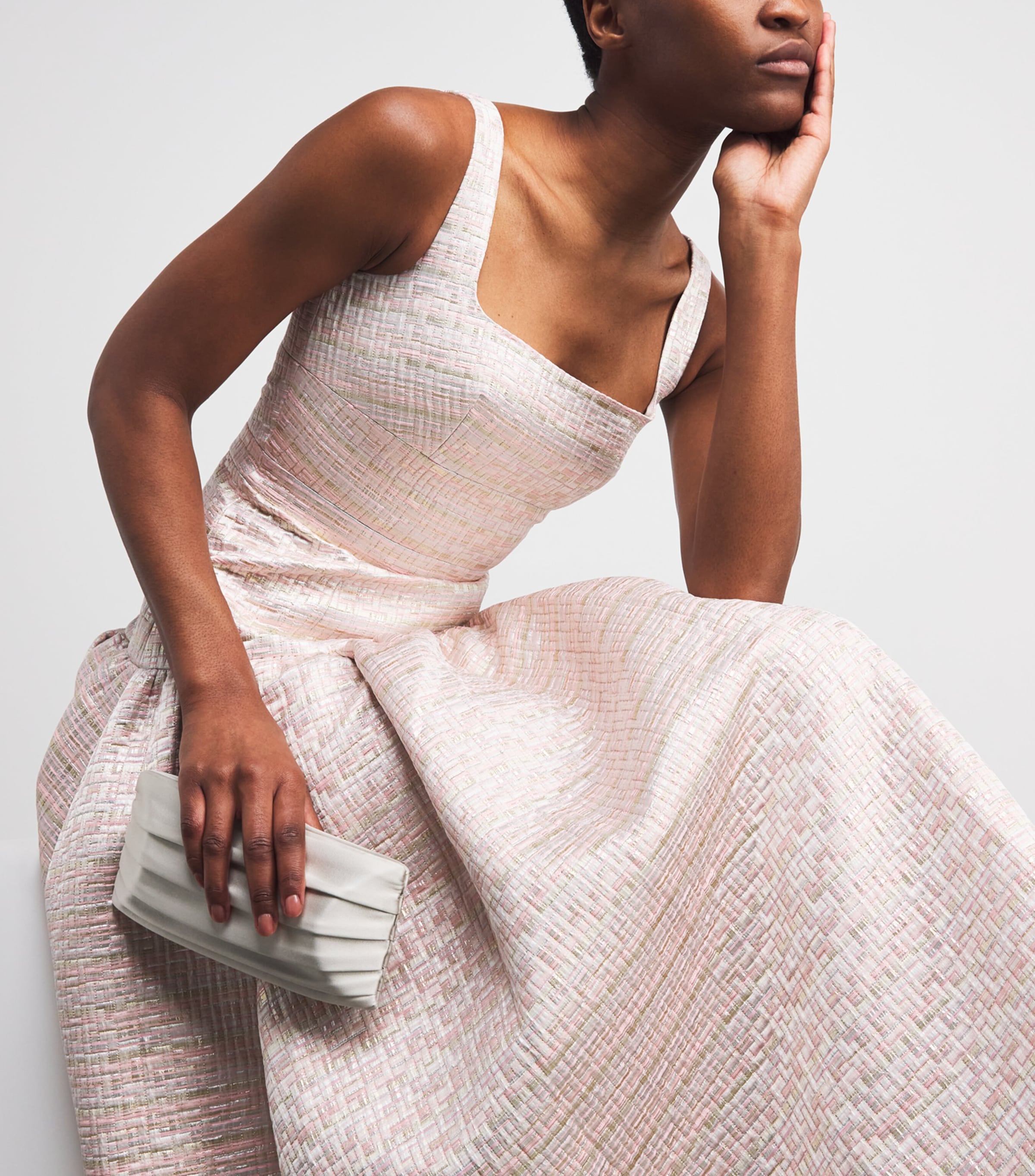 Sleeveless Norma Midi Dress PINK MULTI Image 6