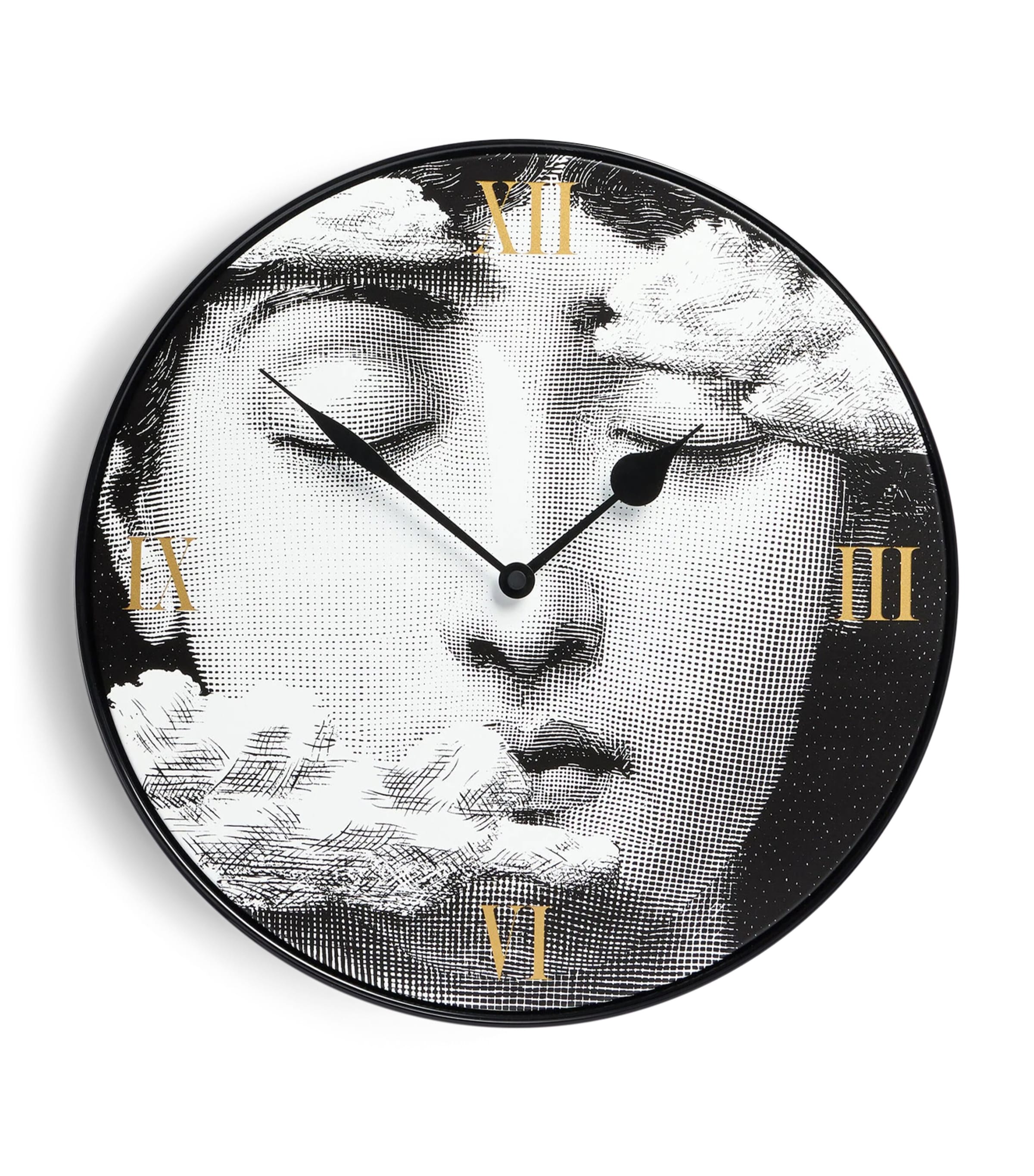 Fornasetti Tema E Variazioni Tra Le Nuvole Wall Clock In Black