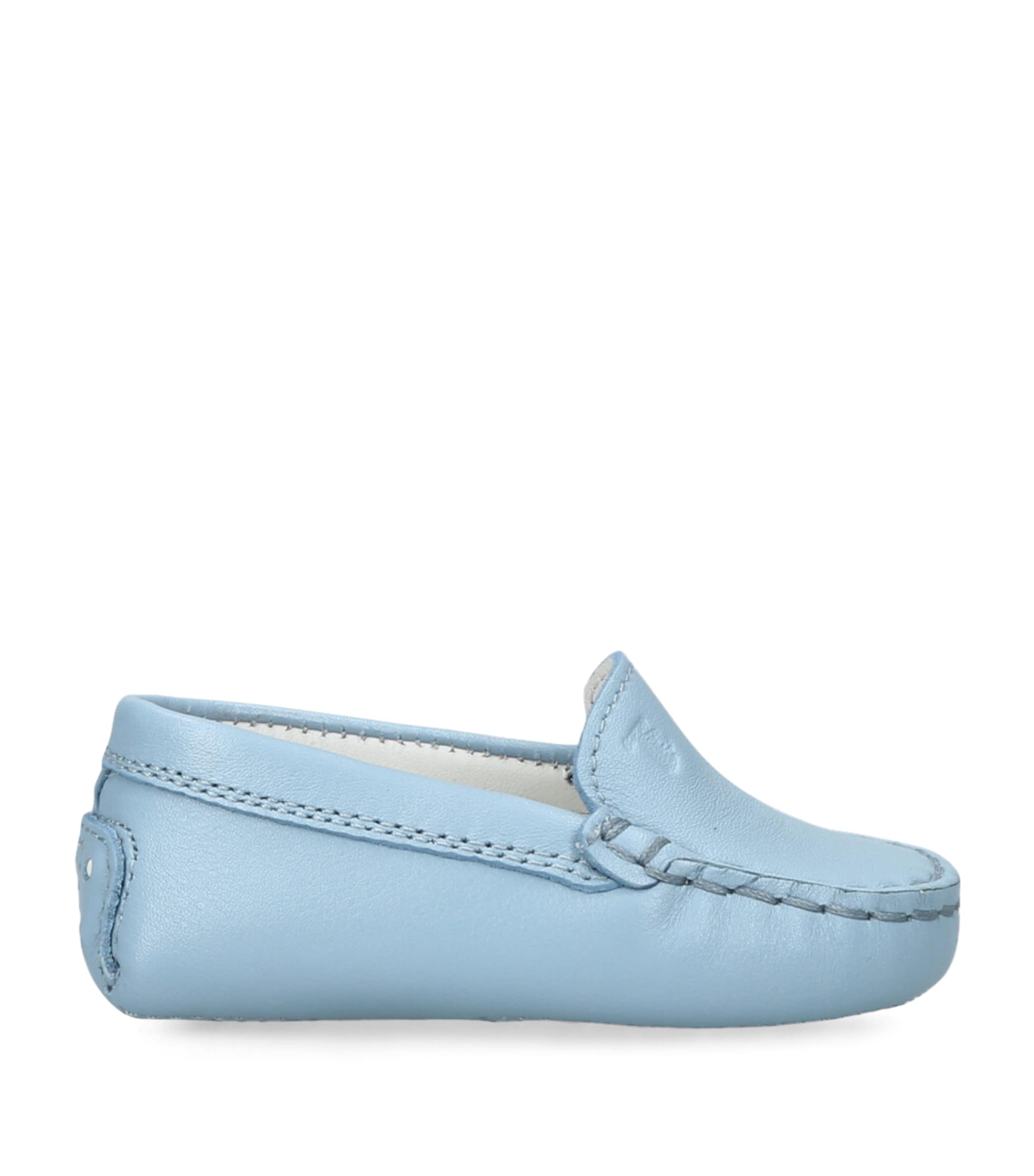 Tod's Leather Gommino Driving Shoes In Blue