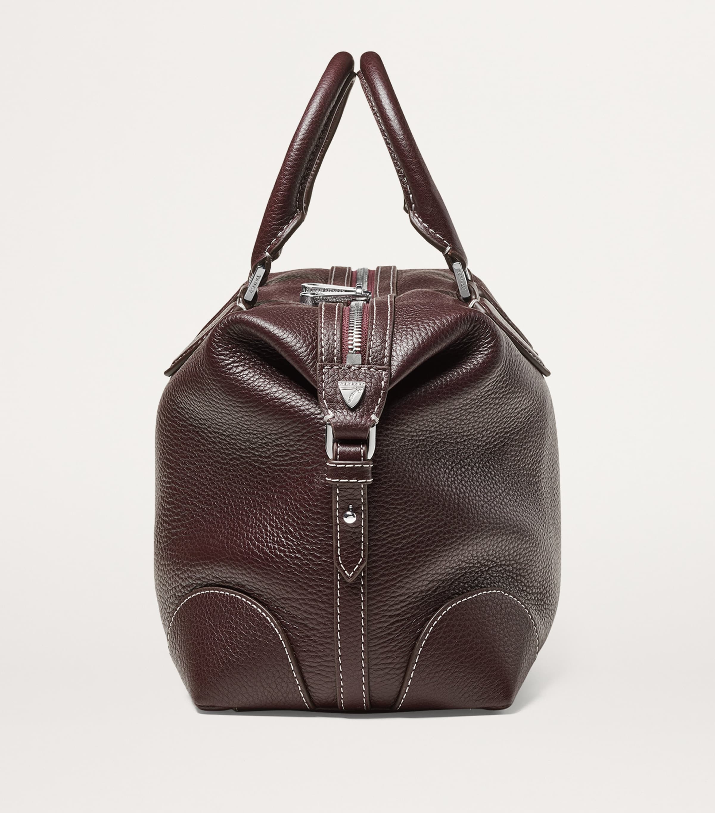 Leather Hudson Bowling Bag WINE Image 4