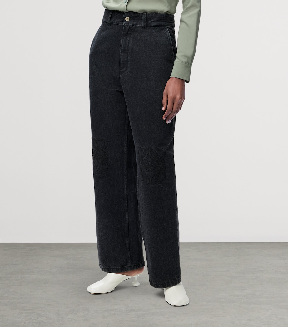 Anagram Baggy Jeans BLACK Image 4