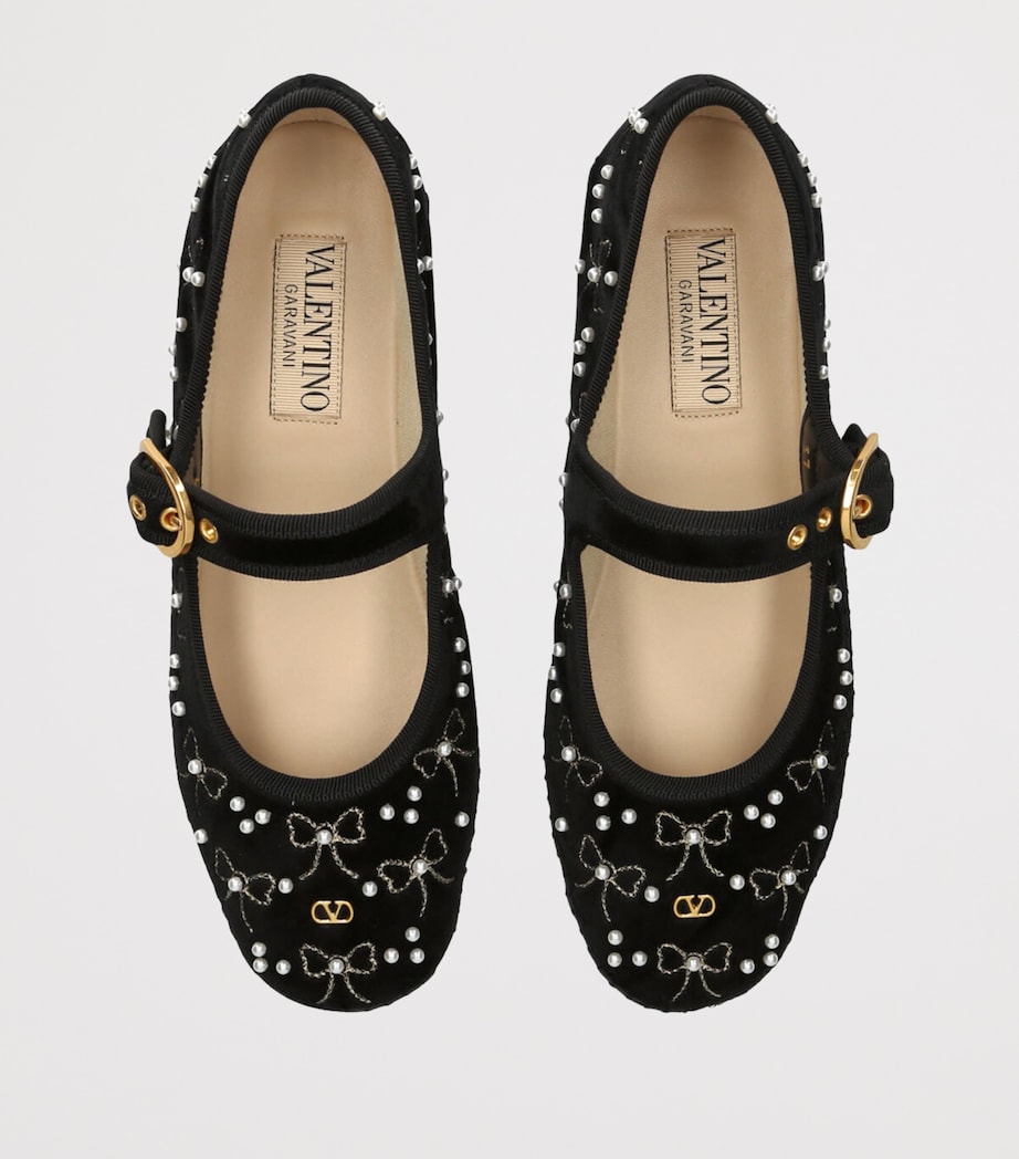 Velvet Endouce Mary Jane Flats BLACK/COMB Image 4