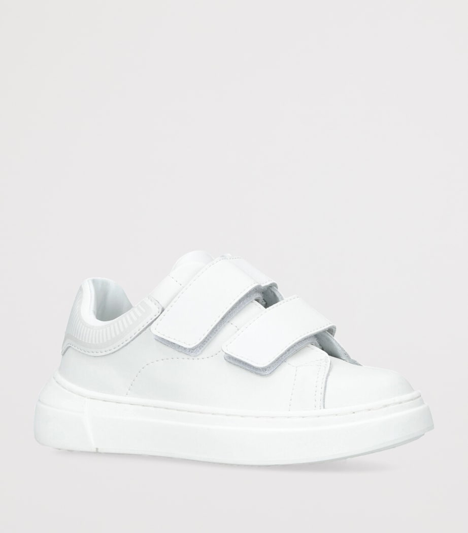 Leather Velcro Sneakers WHITE Image 3