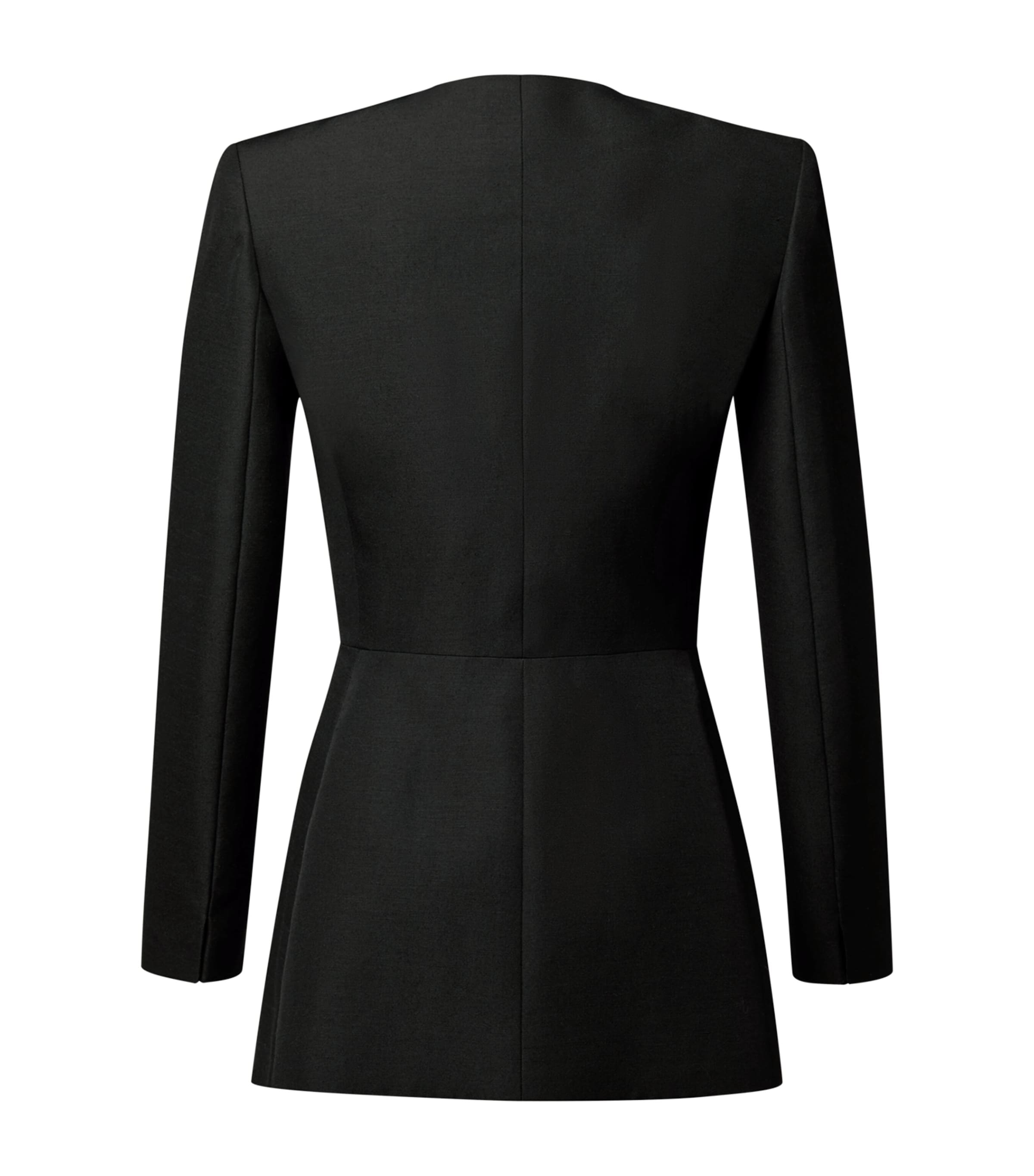 LOUIS VUITTON Womens Wool-Blend Double-Breasted Blazer Noir Image 3