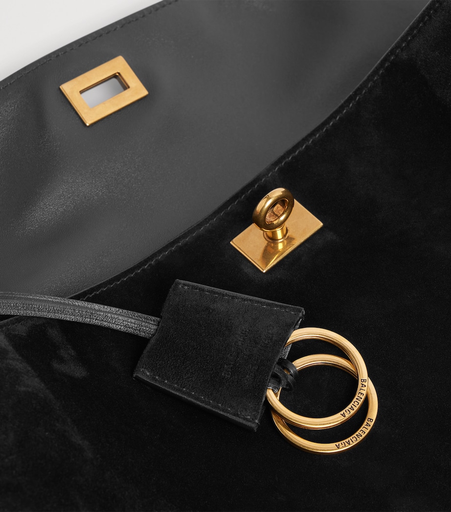Balenciaga Medium Suede Rodeo Shoulder Bag Image 9