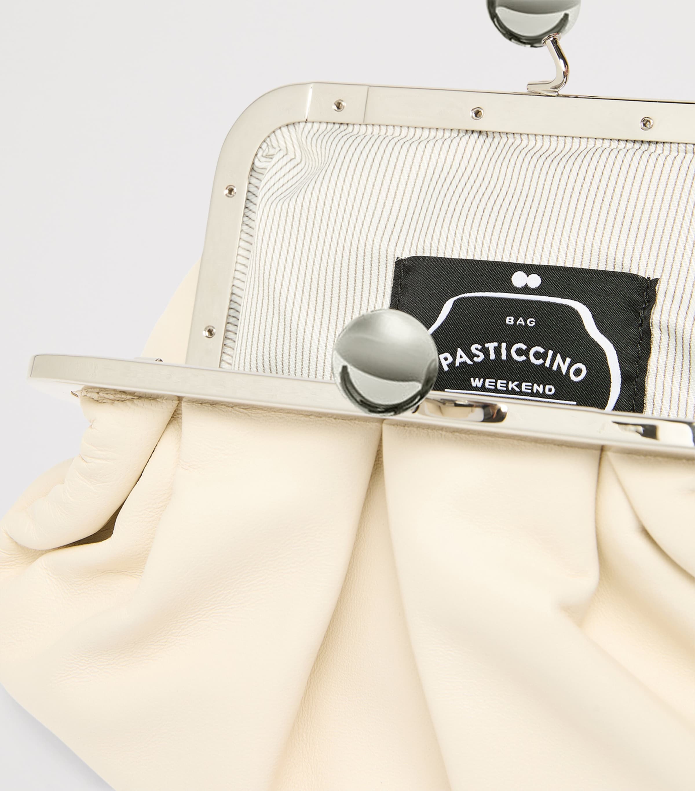 Weekend Max Mara Lambskin Pasticcino Clutch Bag Ivory Image 5