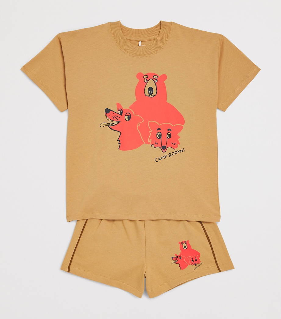Organic Cotton Camp Rodini Shorts (3-11 Years) BEIGE Image 3