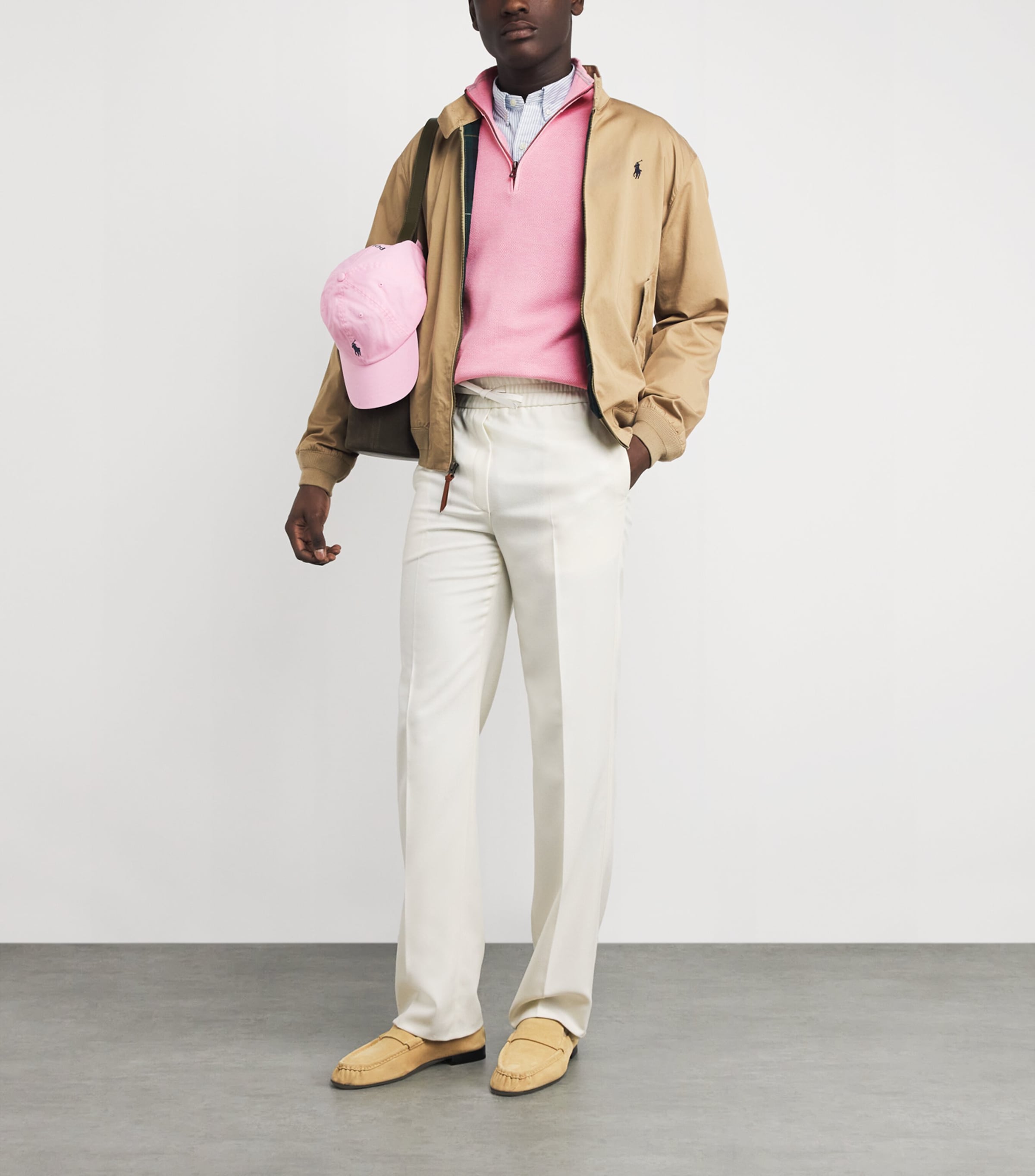 Cotton Half-Zip Sweater CRNTION PINK HEATHER Image 2