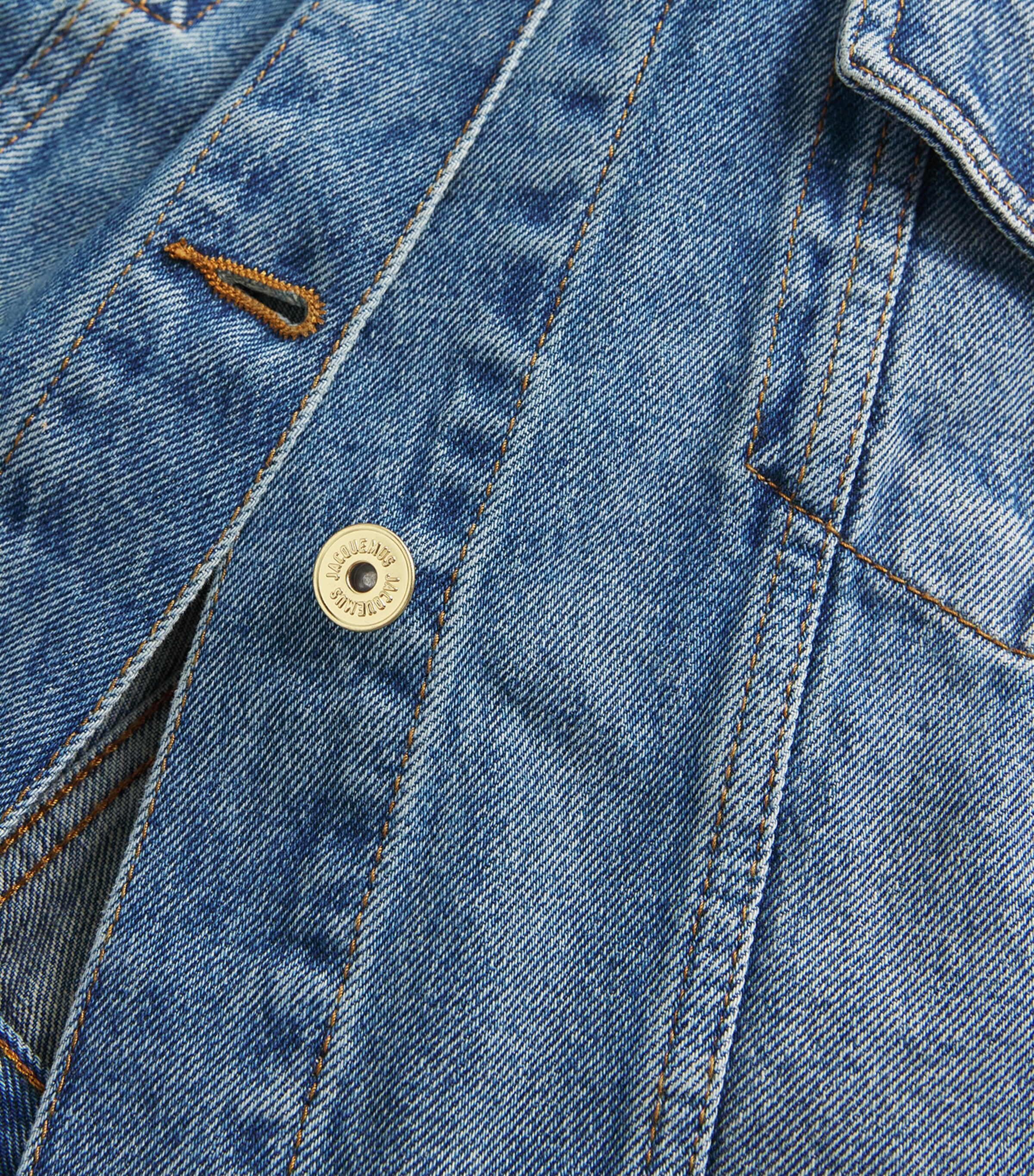 Jacquemus Womens Denim De-Nîmes Jacket Blue/tabac Image 5