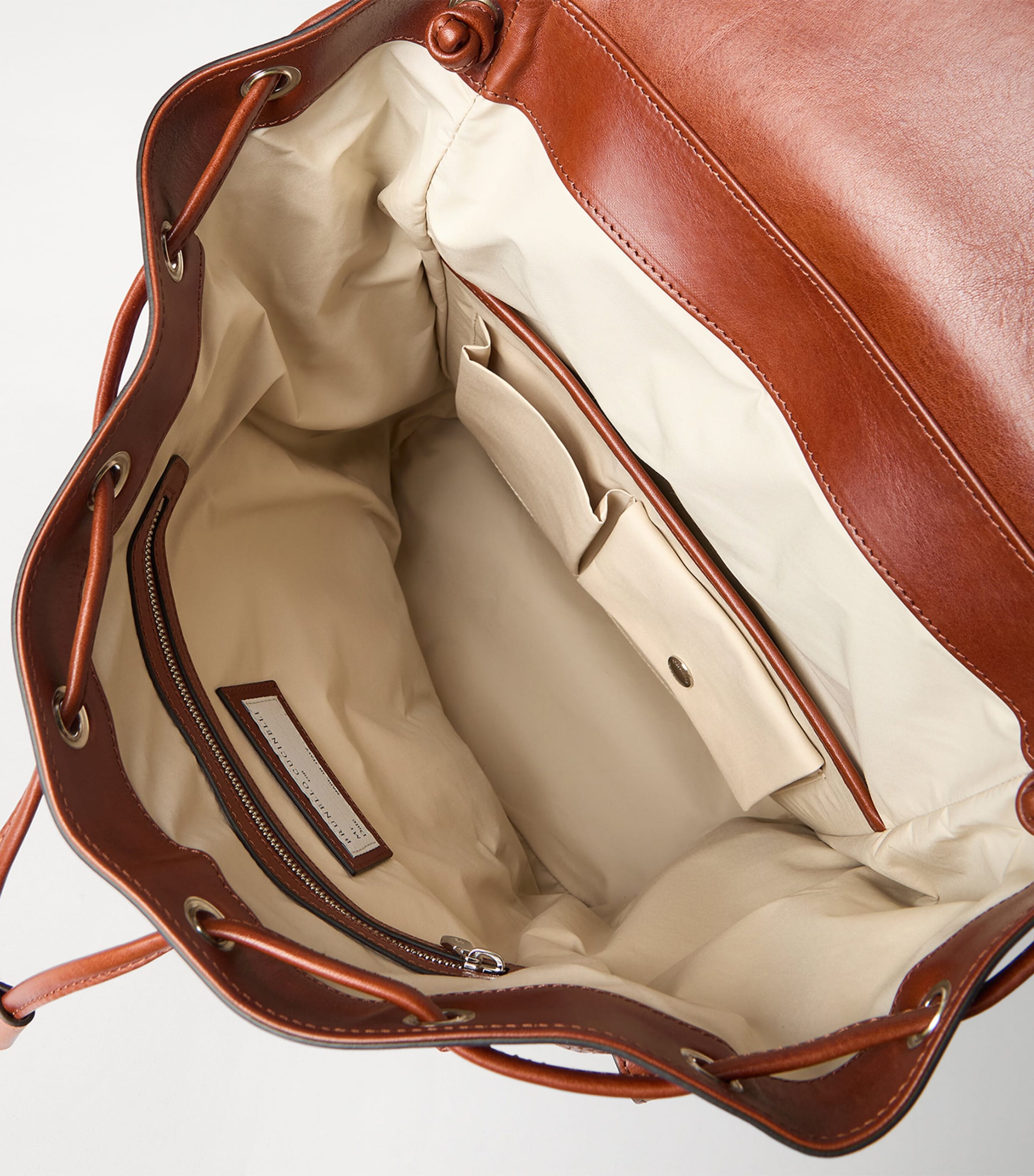 Leather Woven Backpack C9186 Image 2