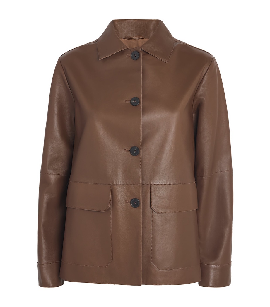Nappa Leather Shirt Jacket HAZELNUT BROWN Image 1