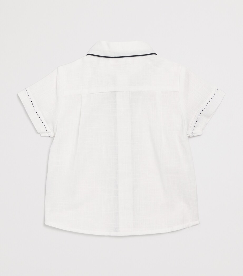 Cotton Button-Up Shirt (6 Months-4 Years) MARINE Image 2