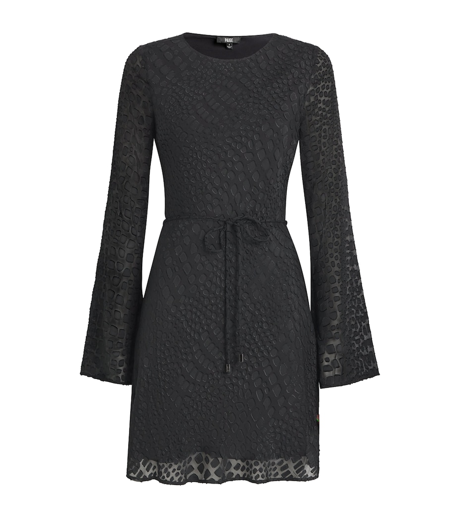 PAIGE Womens Silk-Blend Carmelyn Mini Dress Black Image 1