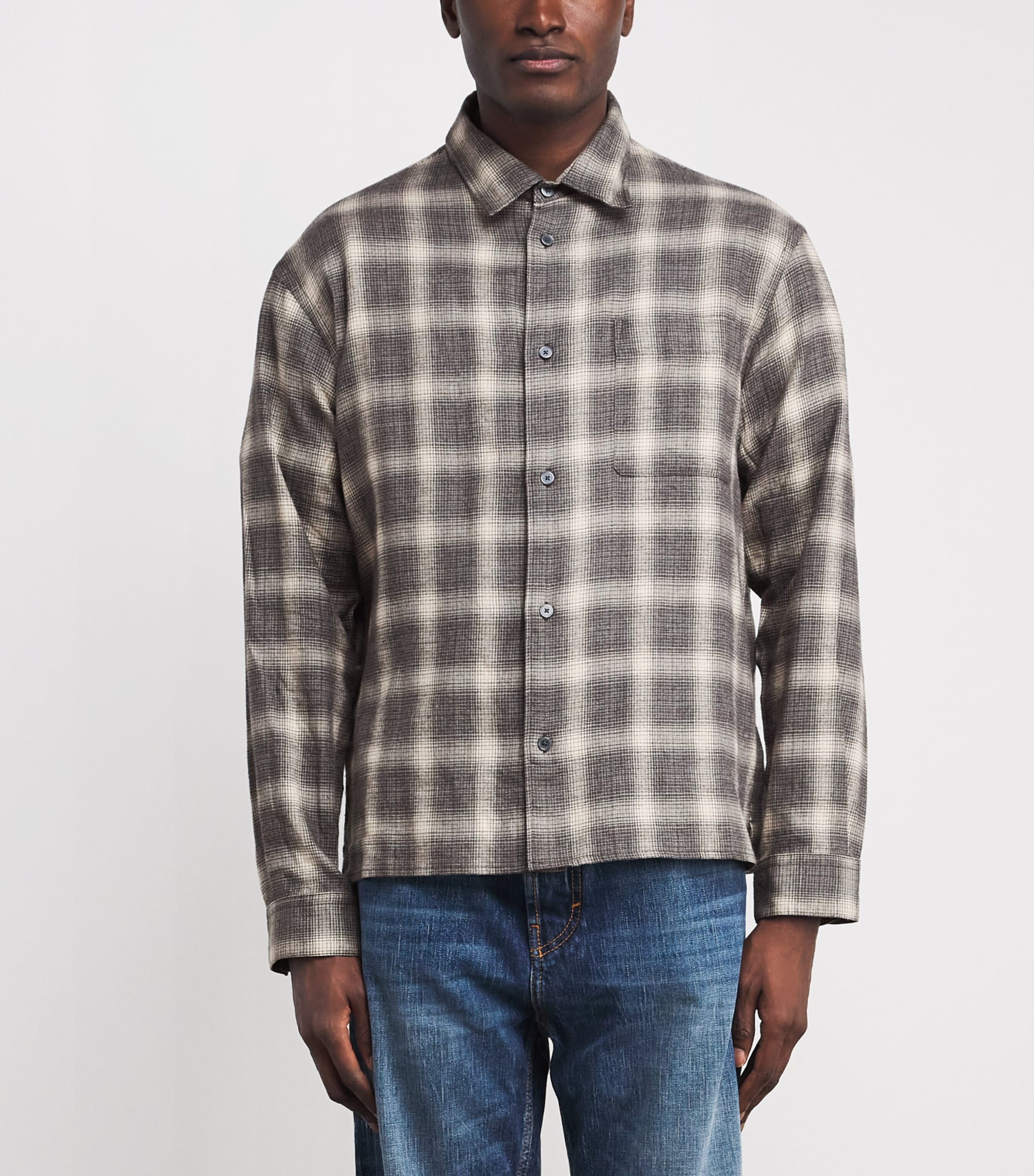 Cotton Check Shirt GRPL Image 3