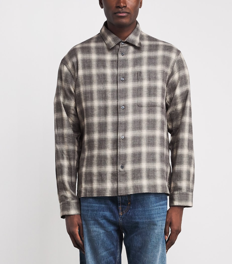 Cotton Check Shirt GRPL Image 3