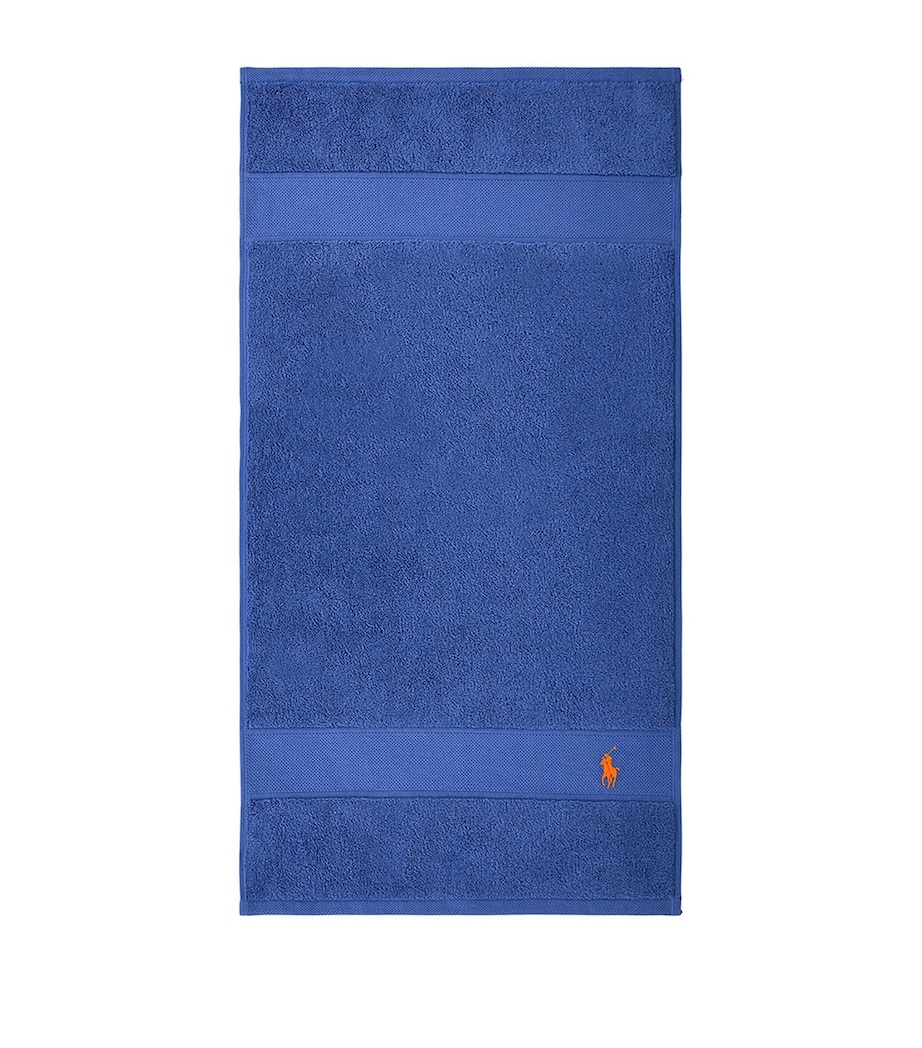 Polo Player Guest Towel (40cm x 75cm) IRIS BLUE Image 5
