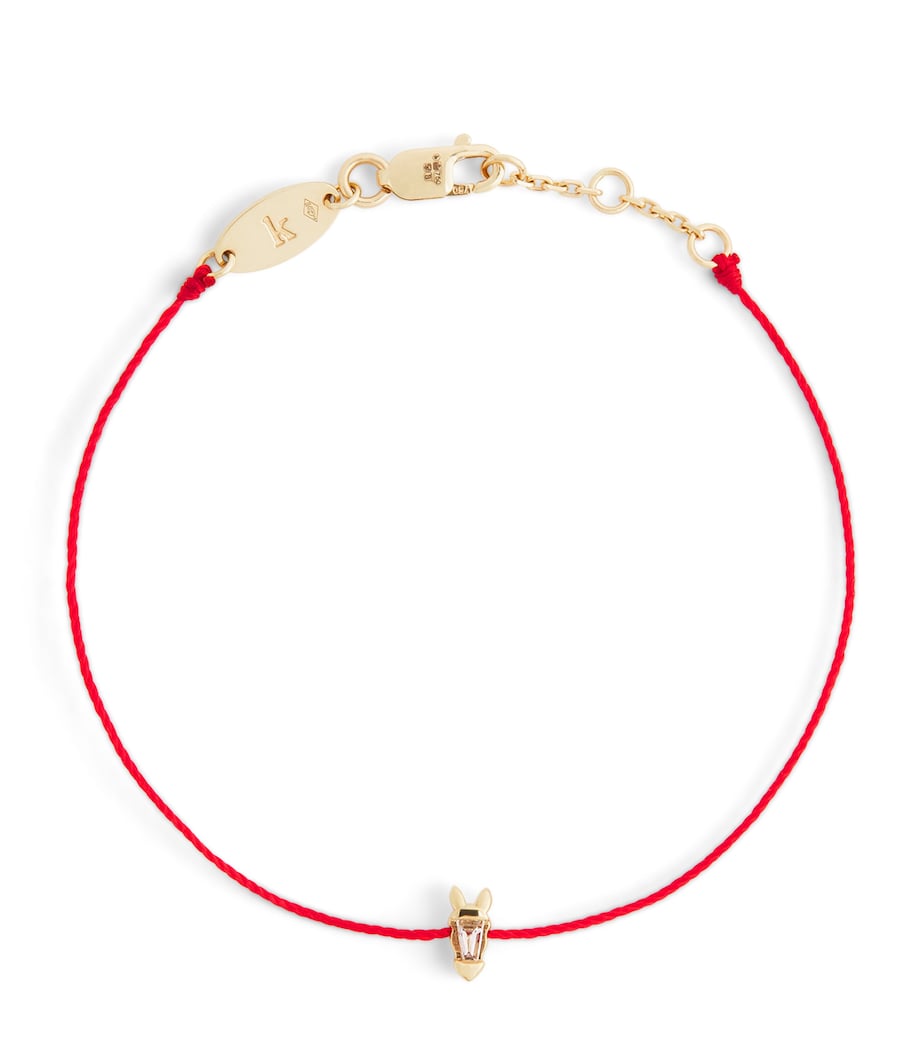 Redline Yellow Gold and Diamond Chinese New Year Bracelet Yellow Gold Image 1