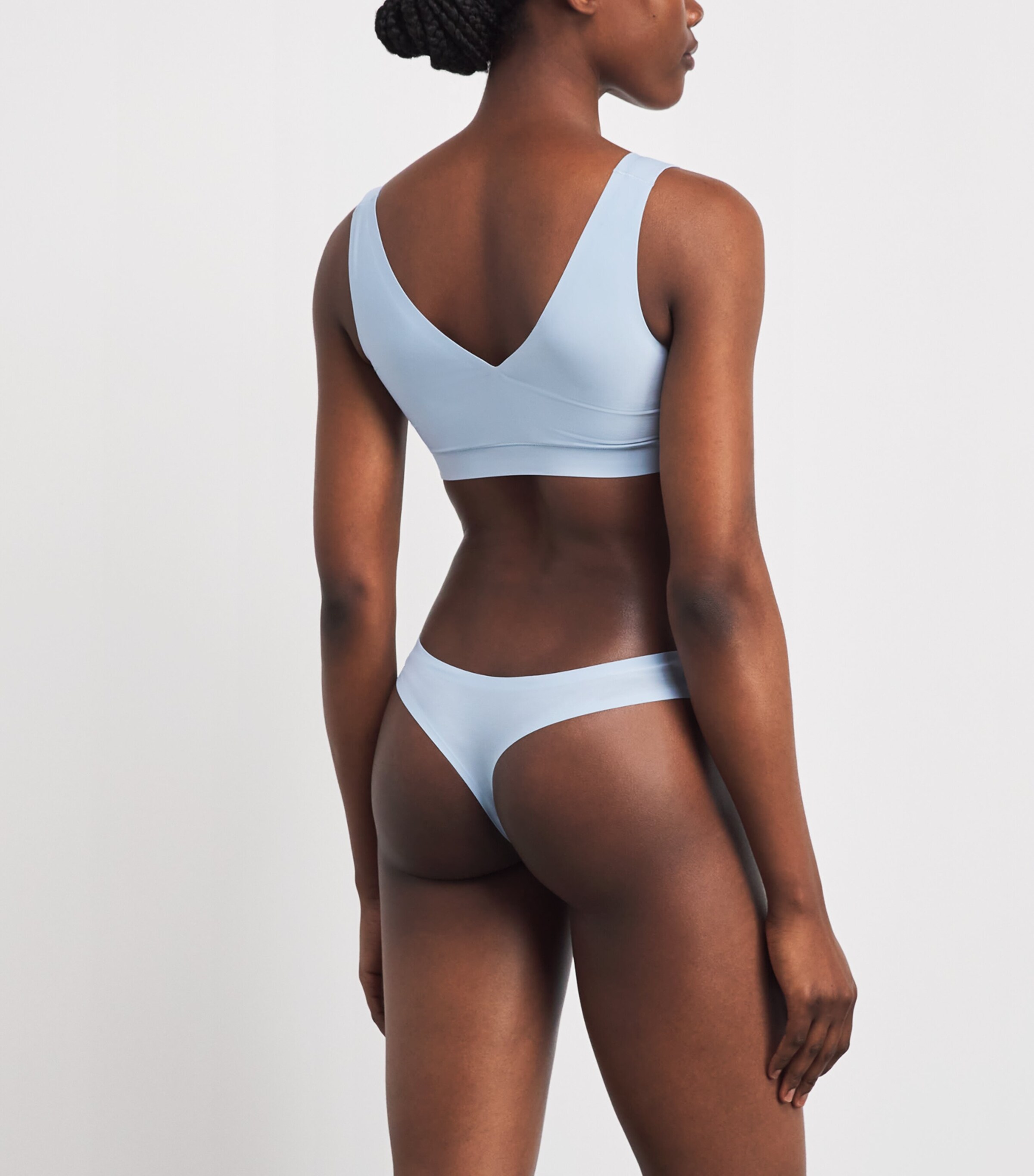 Chantelle Womens SoftStretch Thong Icy Powder Blue Image 3
