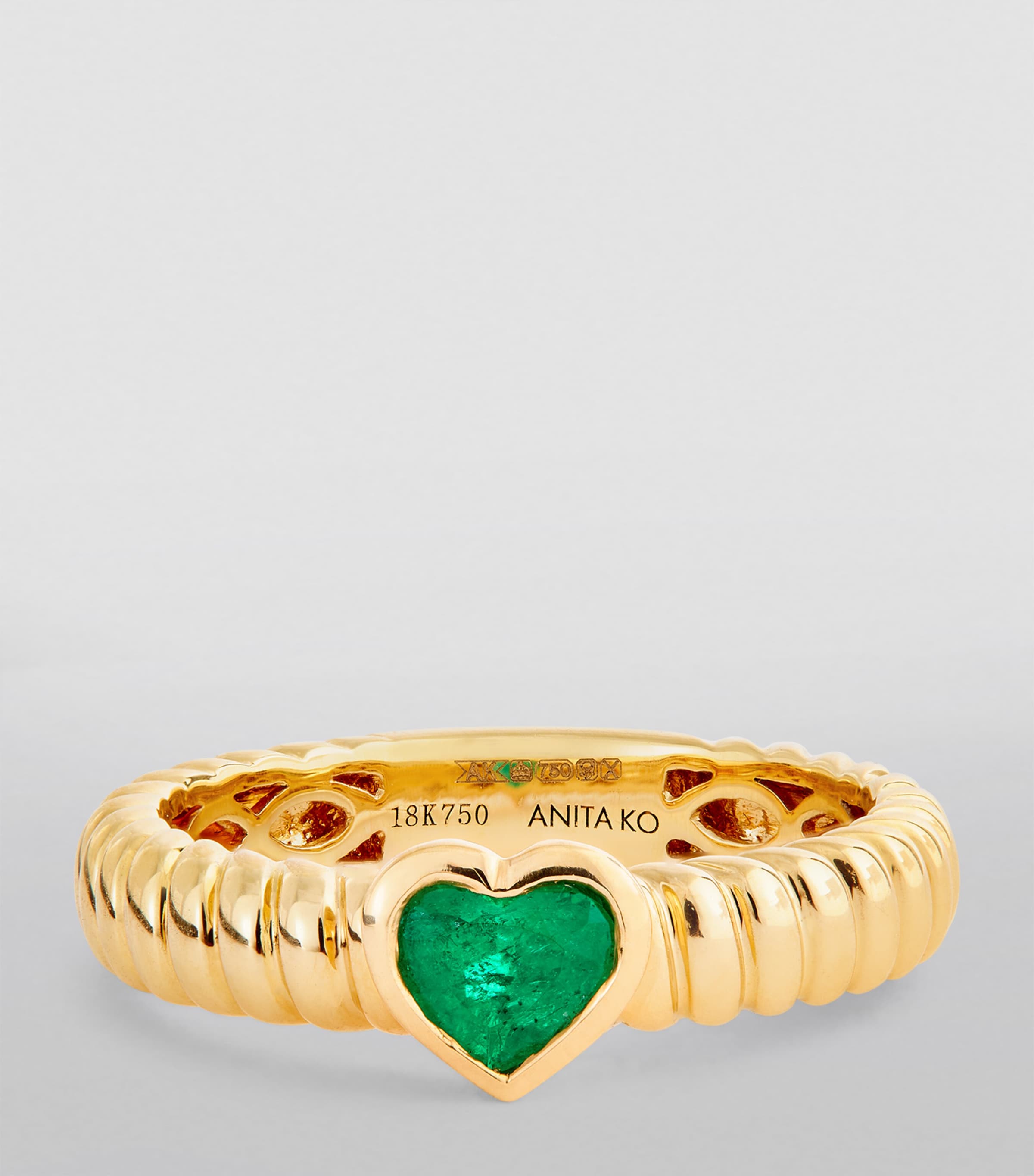 Yellow Gold and Emerald Zoe Ring YELLOW GOLD Image 3