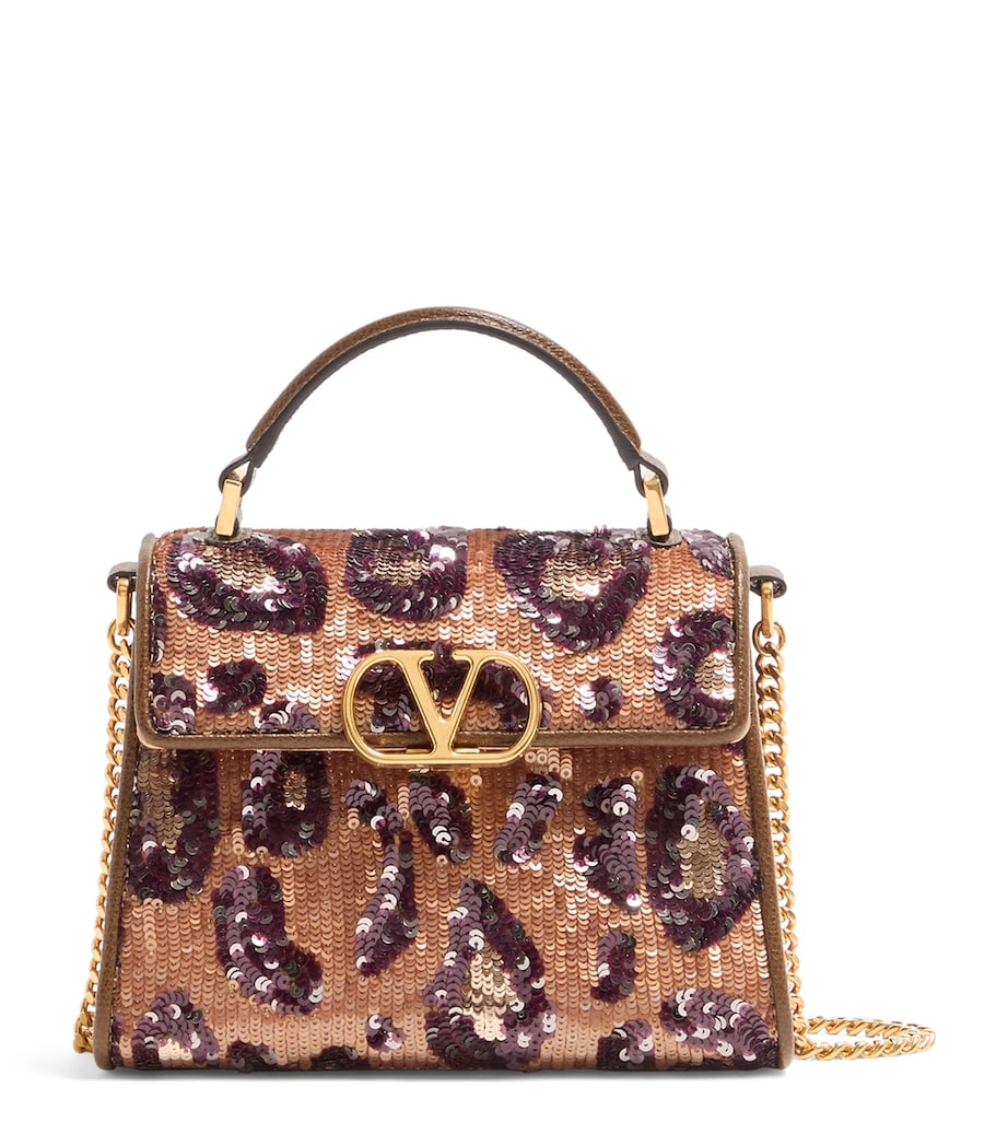 Valentino Garavani Mini Silk Embellished VSLING Top-Handle Bag Fjy Image 1