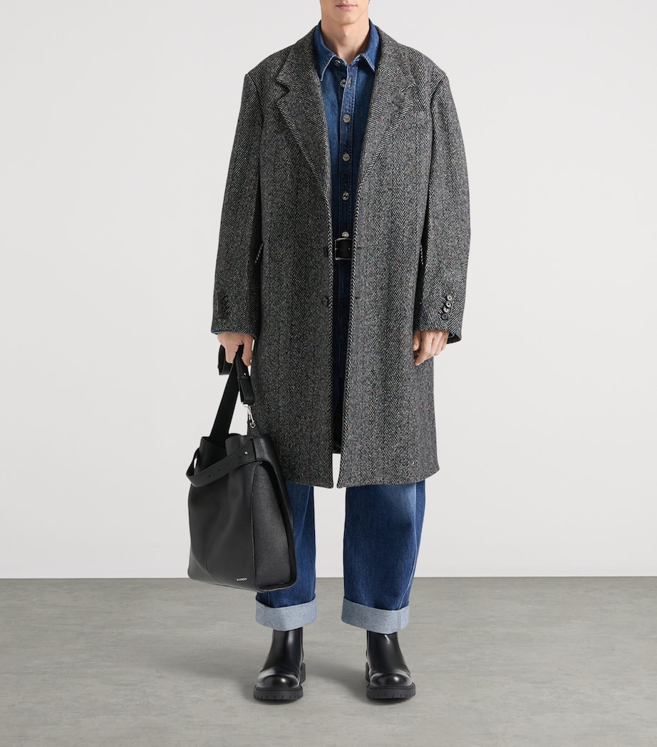 Cotton Couture Seam Coat BLACK/WHITE Image 2