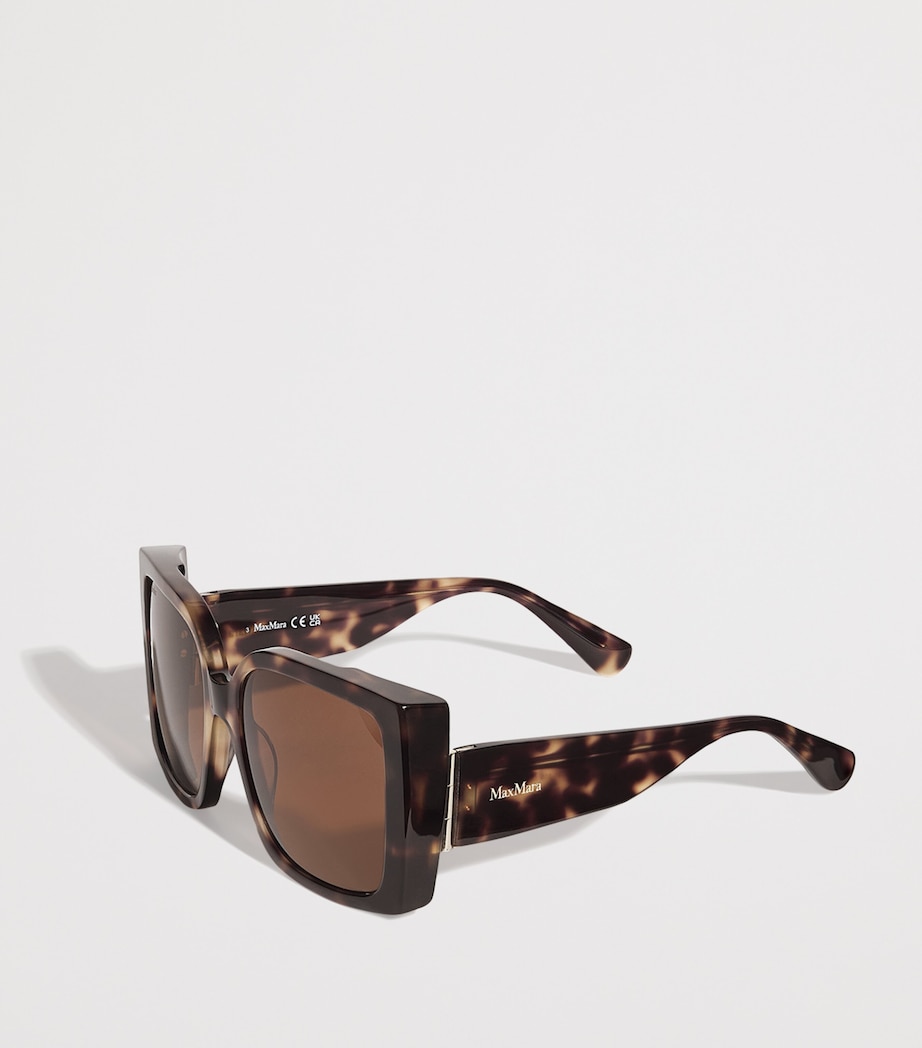 Acetate Tortoiseshell Oversized Square Sunglasses TAWNY BRONZE BROW Image 2