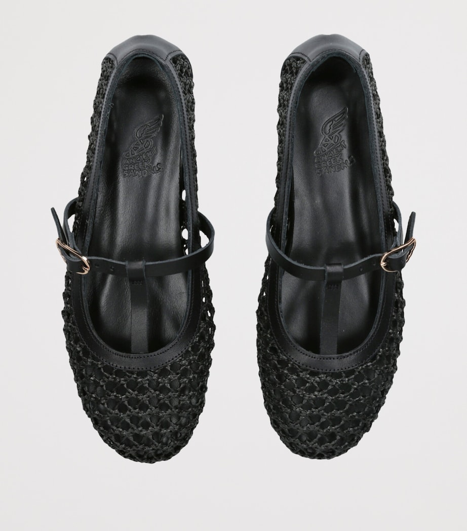 Woven Aerati Ballet Flats BLACK Image 4