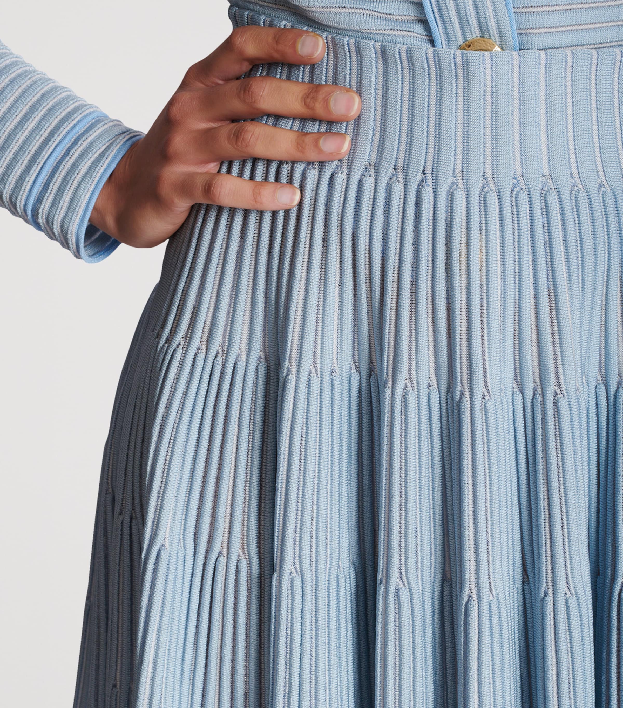 Knit Mini Skirt SOM BLEU/BLANC Image 8