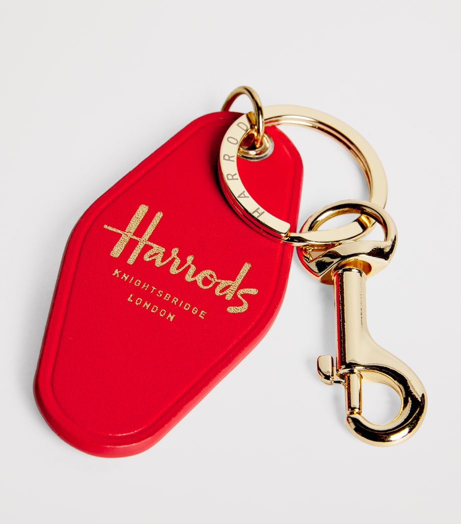 Harrods Leather Wine Cellar Keyring Oxblood Image 2