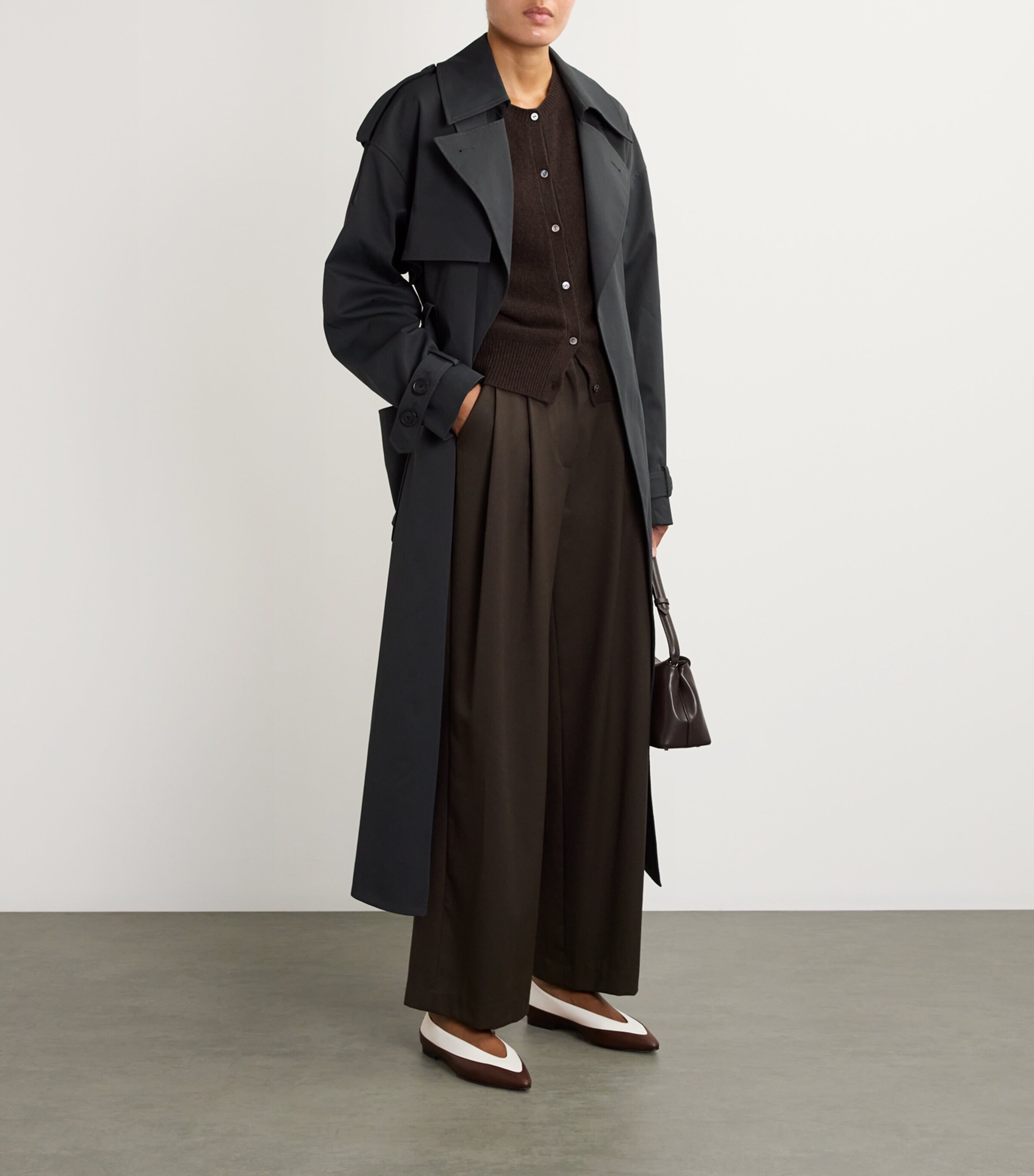 Co Bi-Colour Pointed Ballet Flats White/oth Image 5