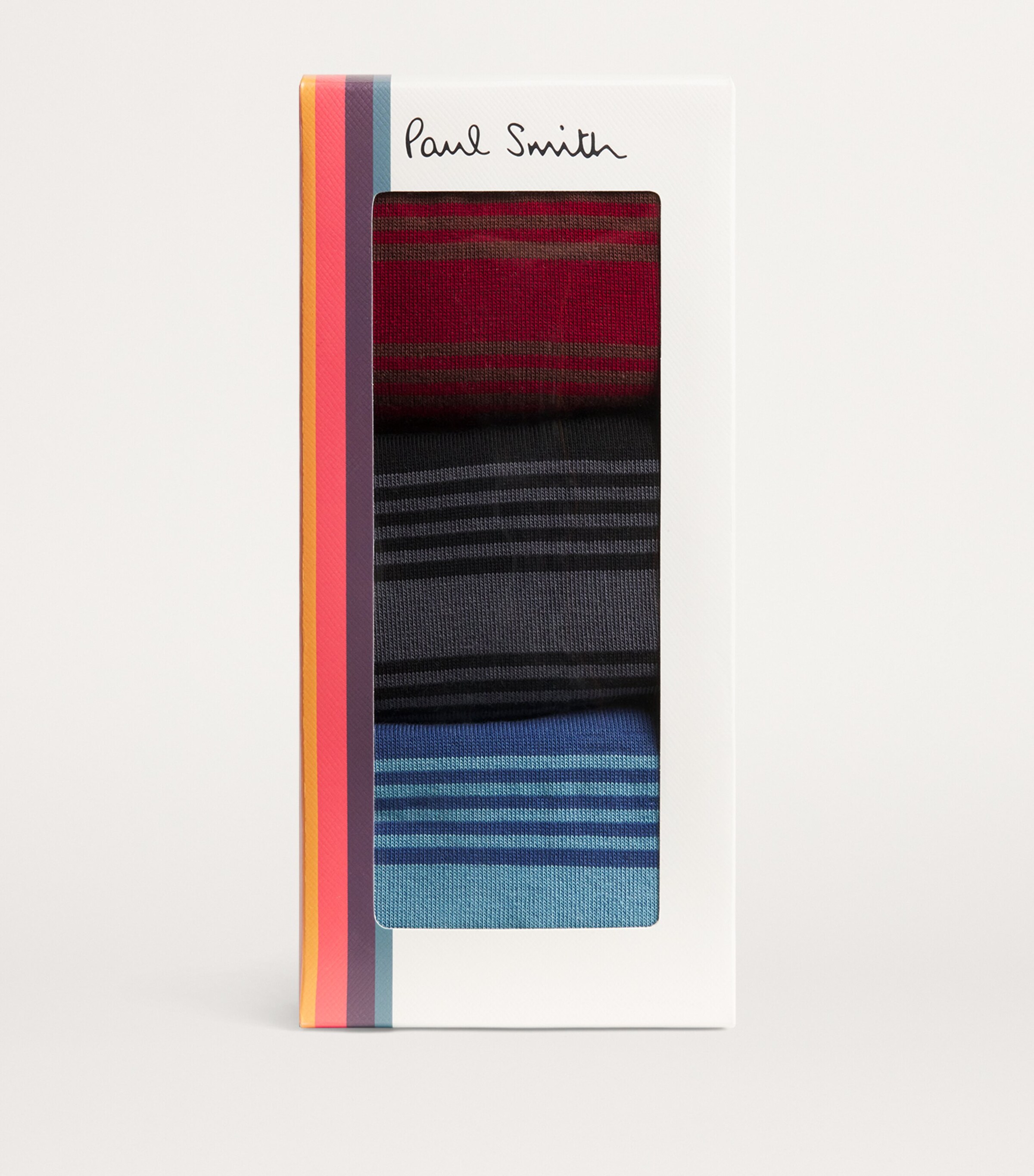 Cotton-Blend Stripe Socks (Pack of 3) 1A MULTICOLOUR Image 2