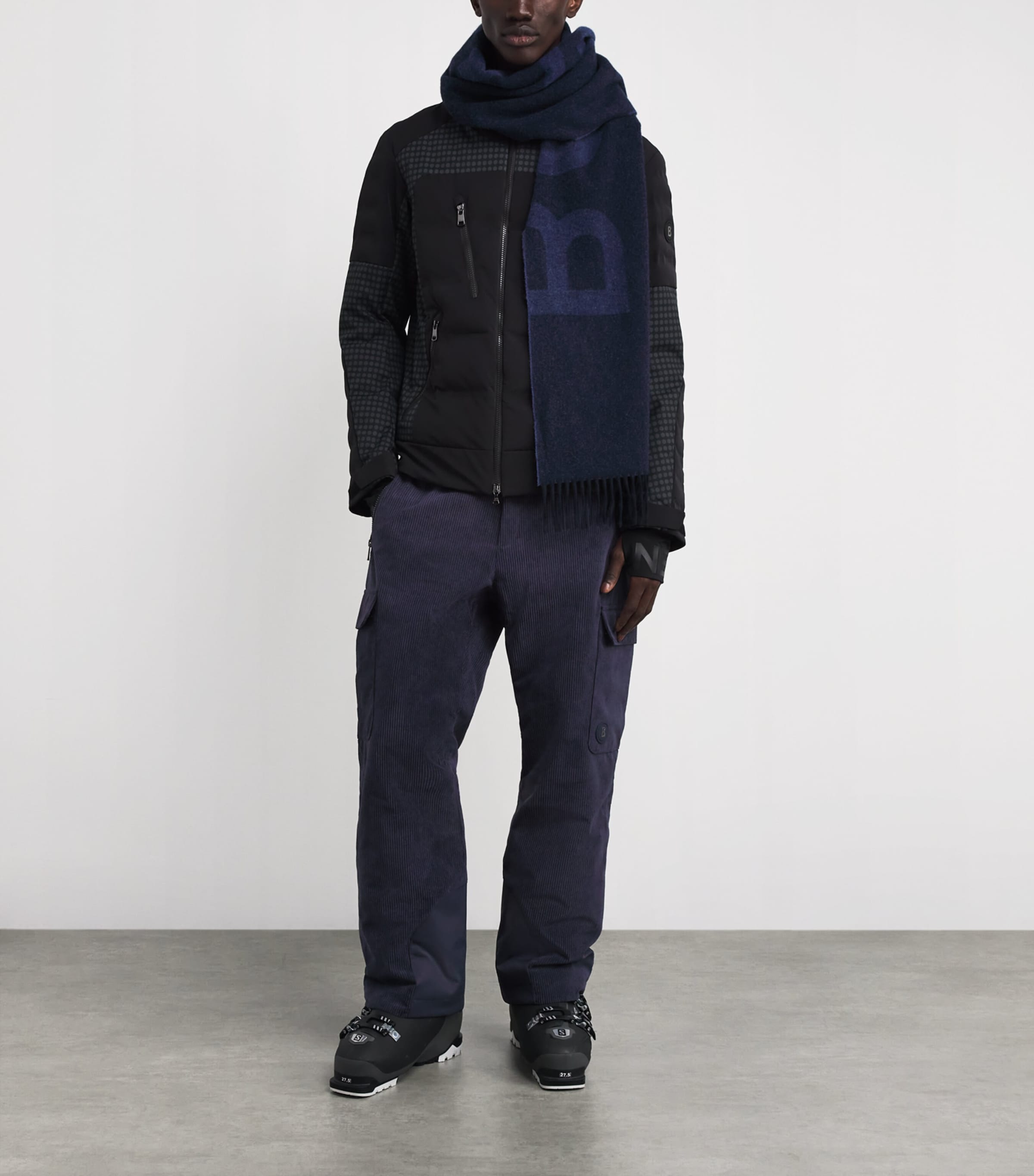 Corduroy Loose Corbin Ski Trousers 464-NAVY Image 2