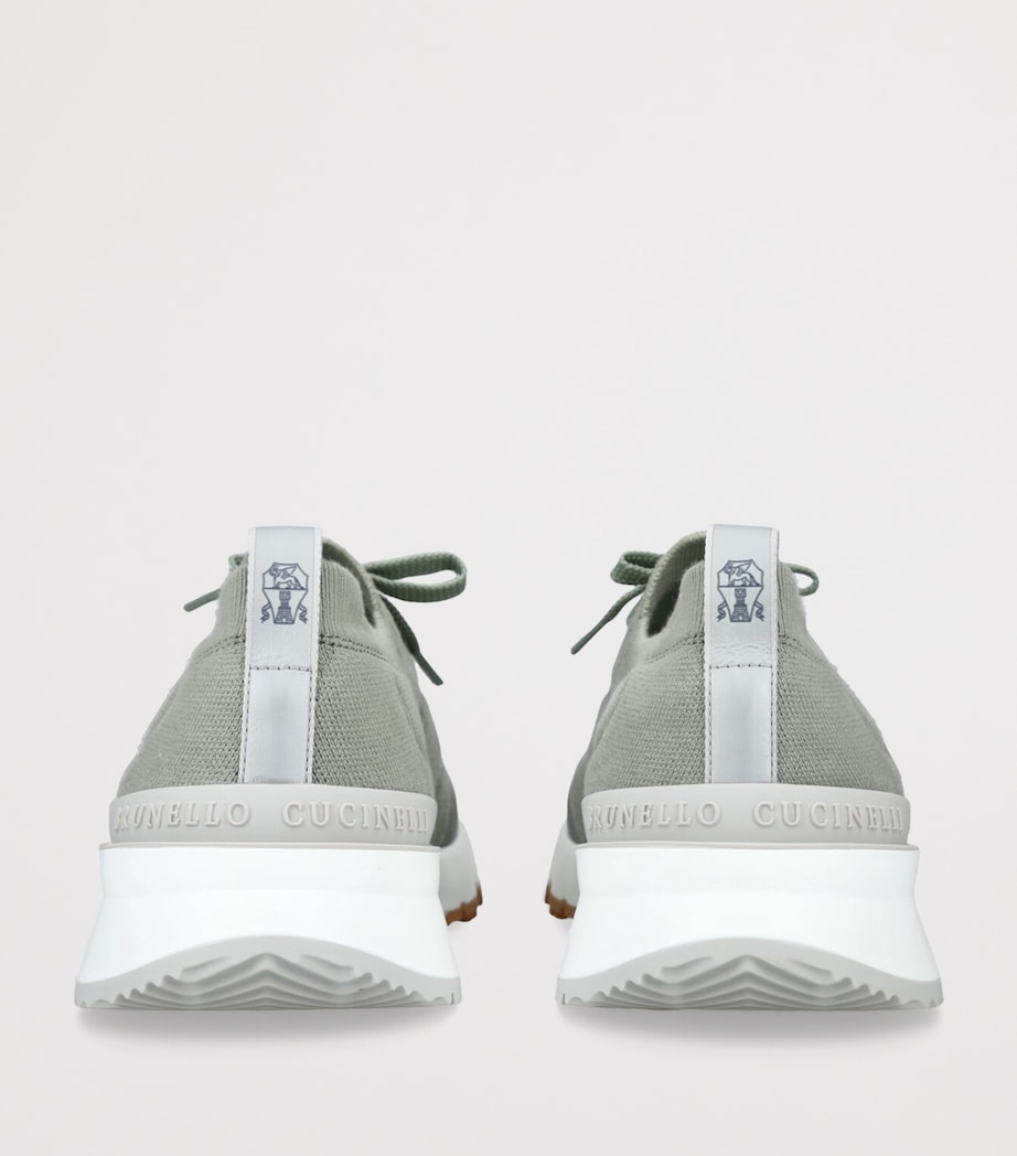 Knitted Sportiv Sneakers PALE GREEN Image 2