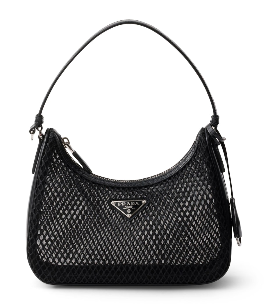 Prada Mesh Re-Edition 2005 Shoulder Bag Black Image 1