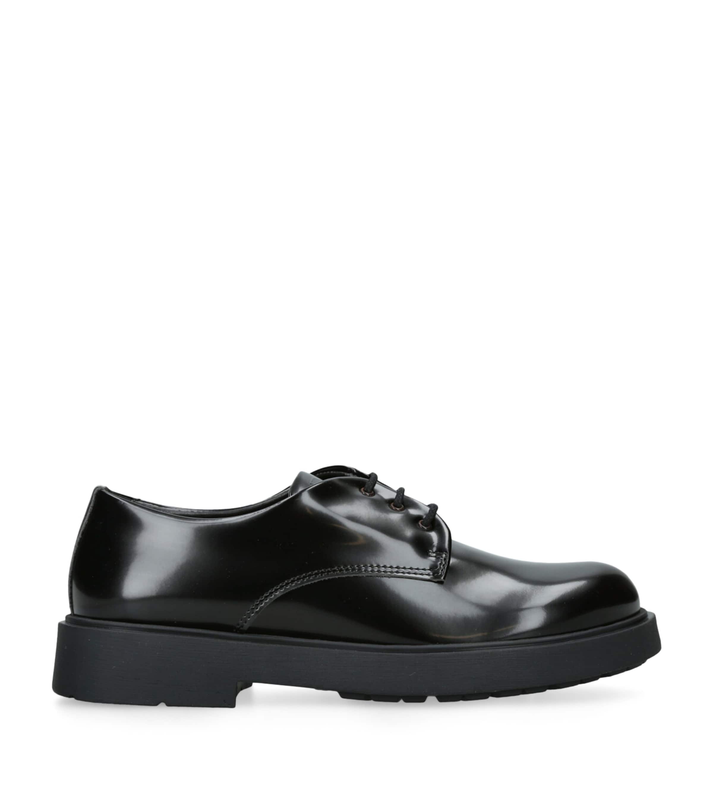 Leather Lace-Up Shoes BLACK Image 1