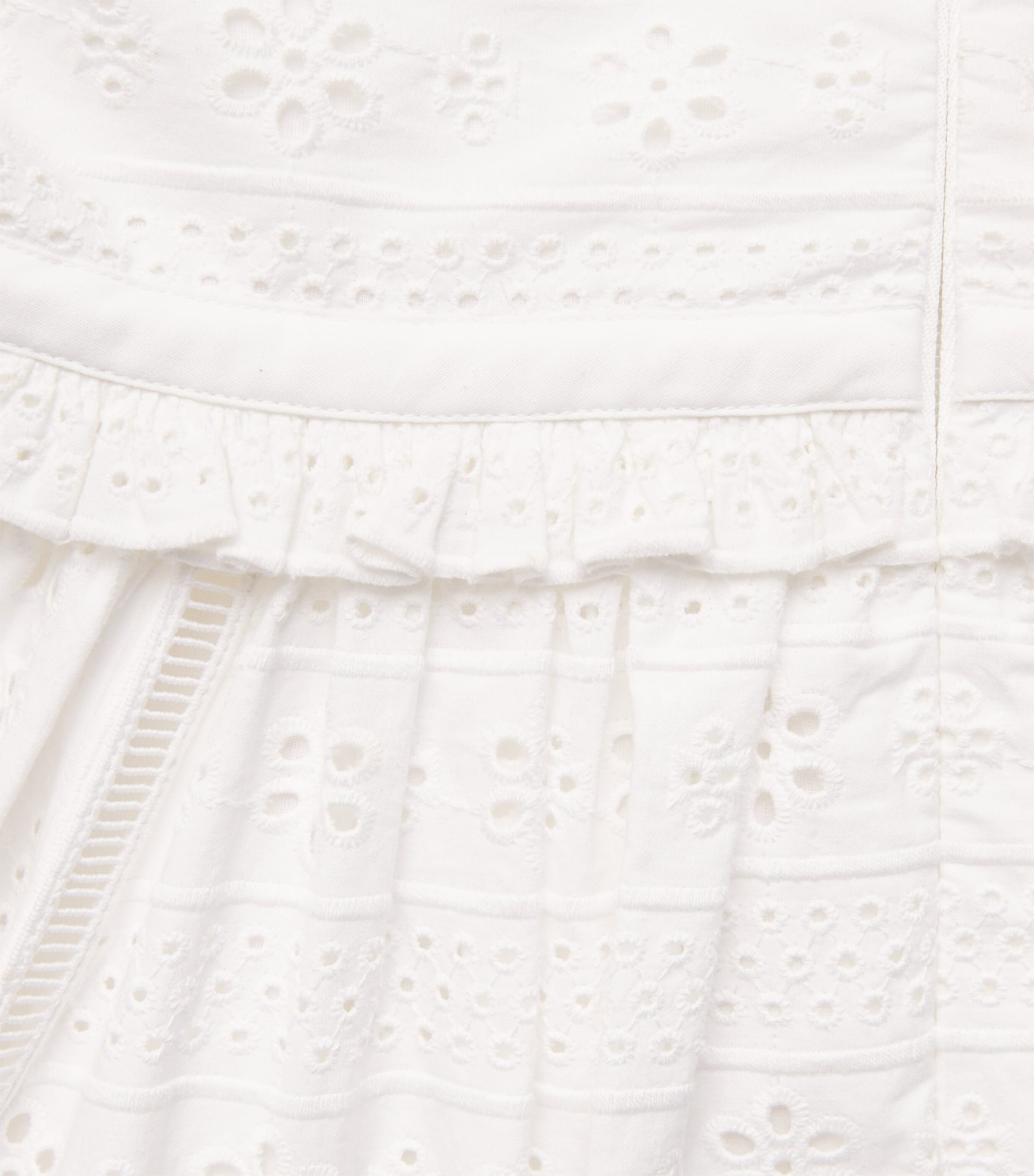 Broderie Anglaise Bow Midi Dress WHITE Image 5