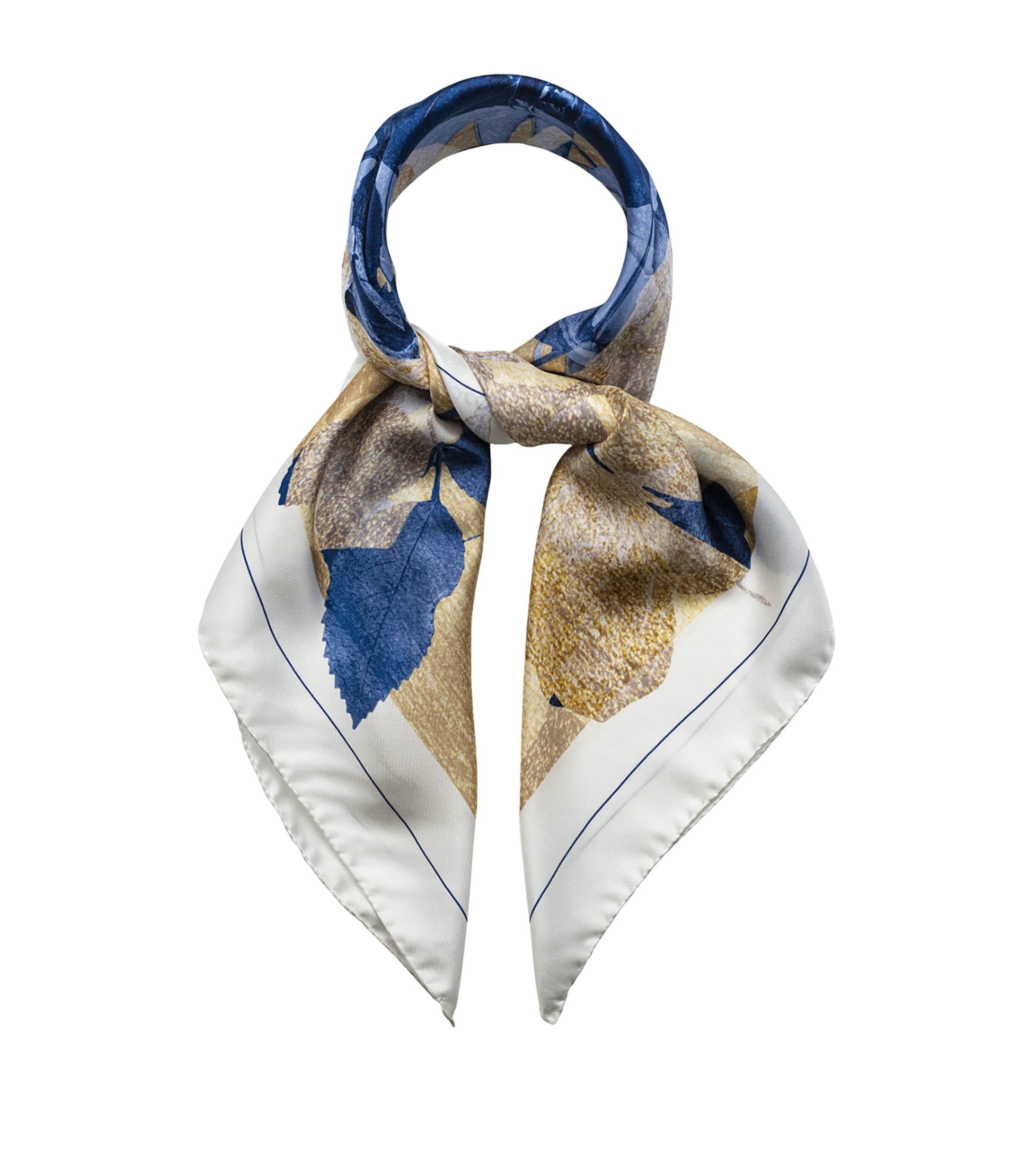 Grace De Monaco Silk The Promenade Scarf In Blue