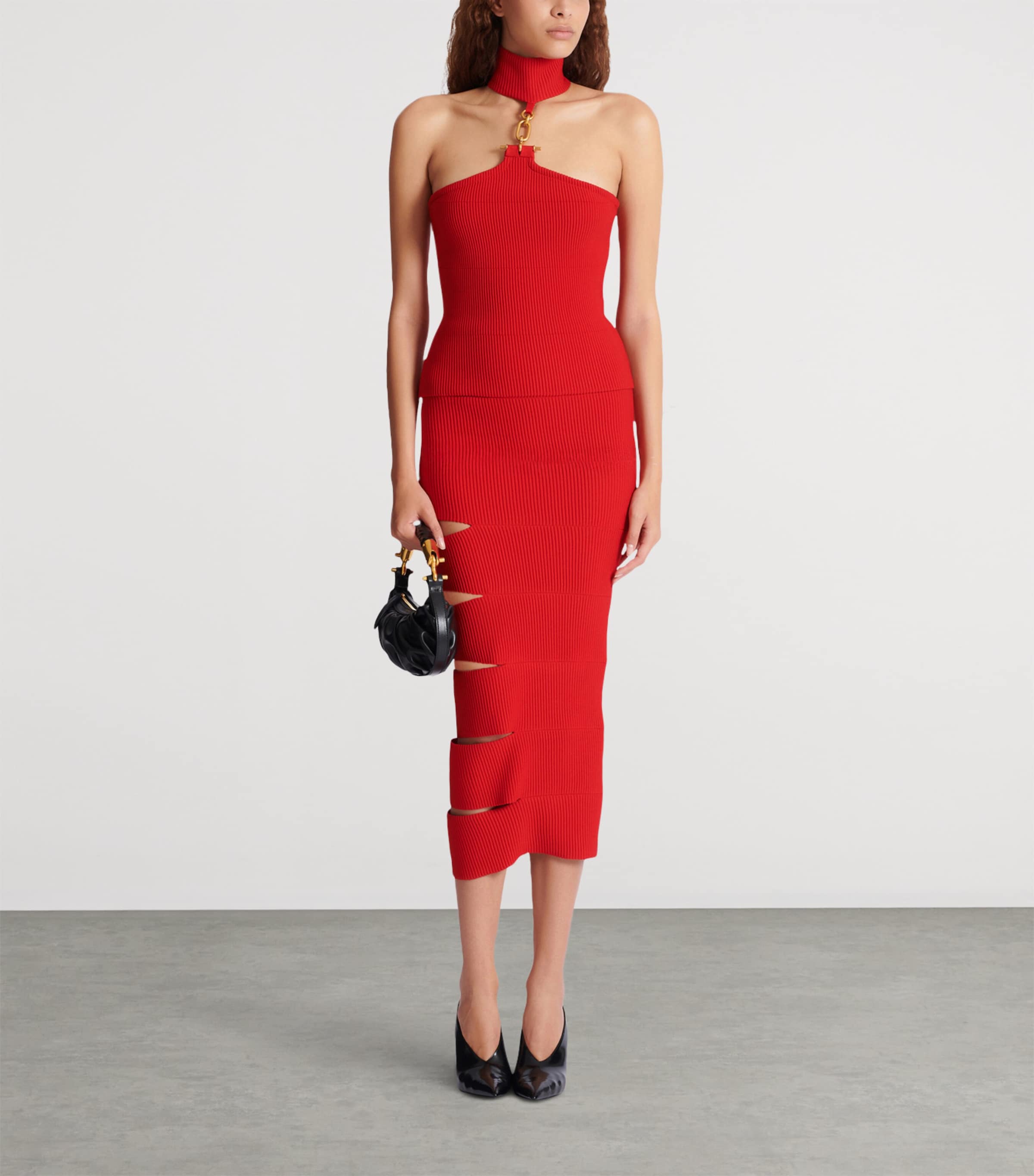 Rib-Knit Chain-Detail Top 3GK ROUGE Image 3