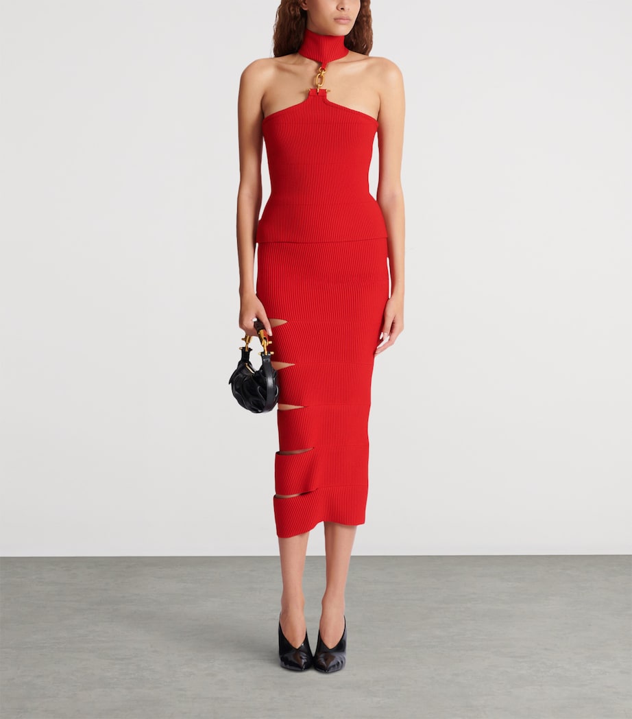 Rib-Knit Chain-Detail Top 3GK ROUGE Image 3