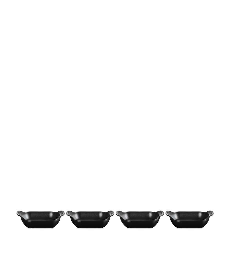 Set of 4 Cast Iron Gourmand Rectangular Mini Bakers (13cm) NO COLOUR Image 1