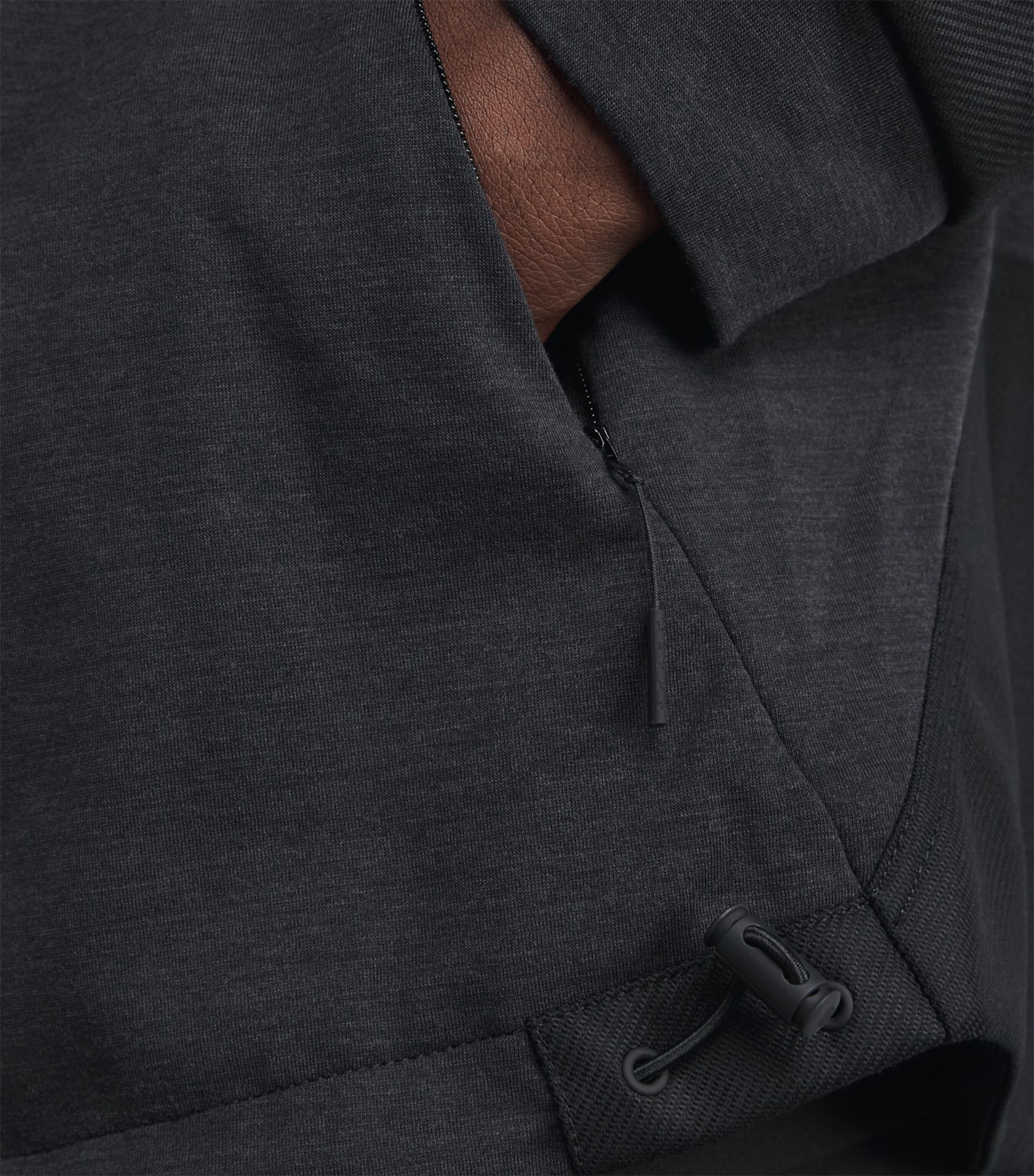 Wool-Blend Explorer Zip-Up Sweatshirt N64 DARK GREY Image 6