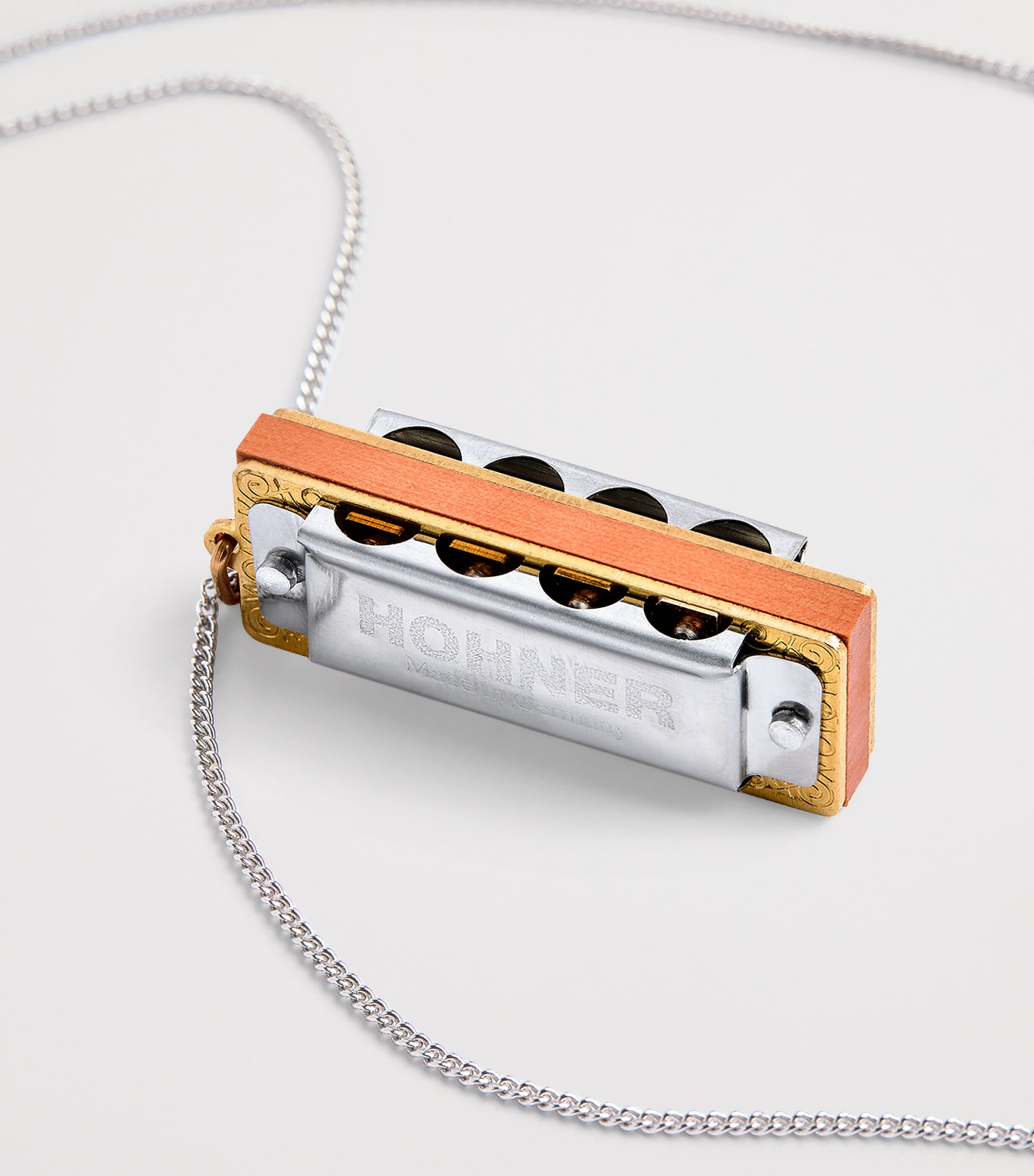 Lemaire Rhodium-Plated Silver Harmonica Necklace | Harrods HK