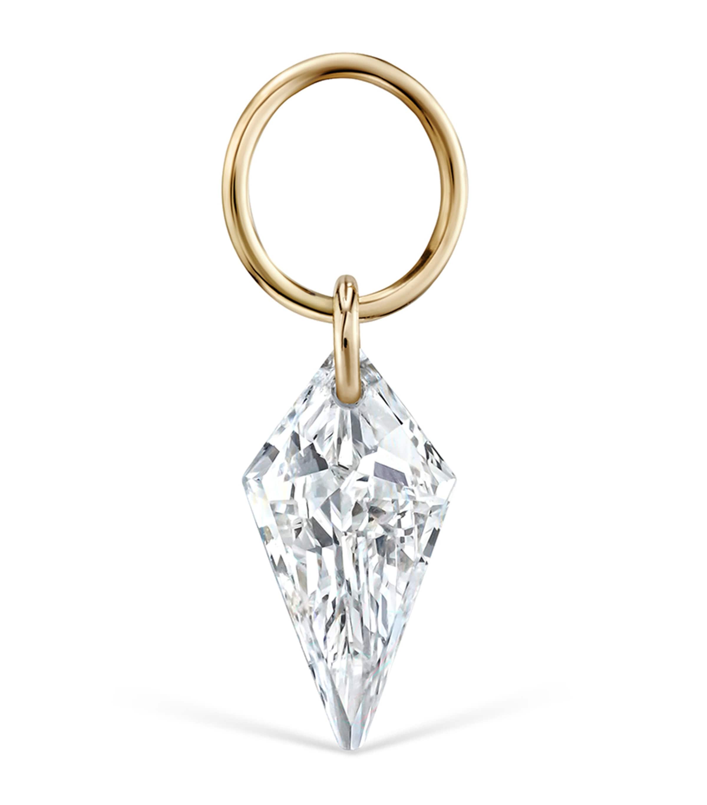 Maria Tash Gold Silhouette Diamond Charm In Gold