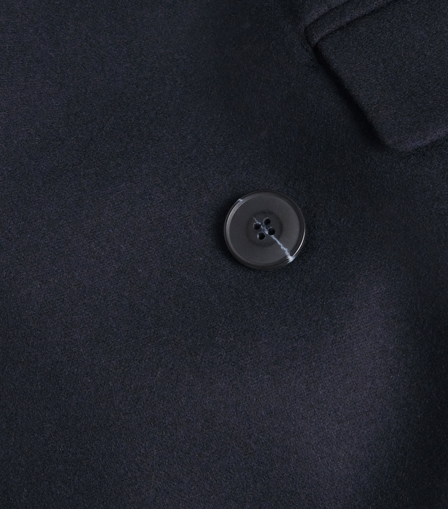 Wool-Blend Double-Breasted Pea Coat NAVY Image 5
