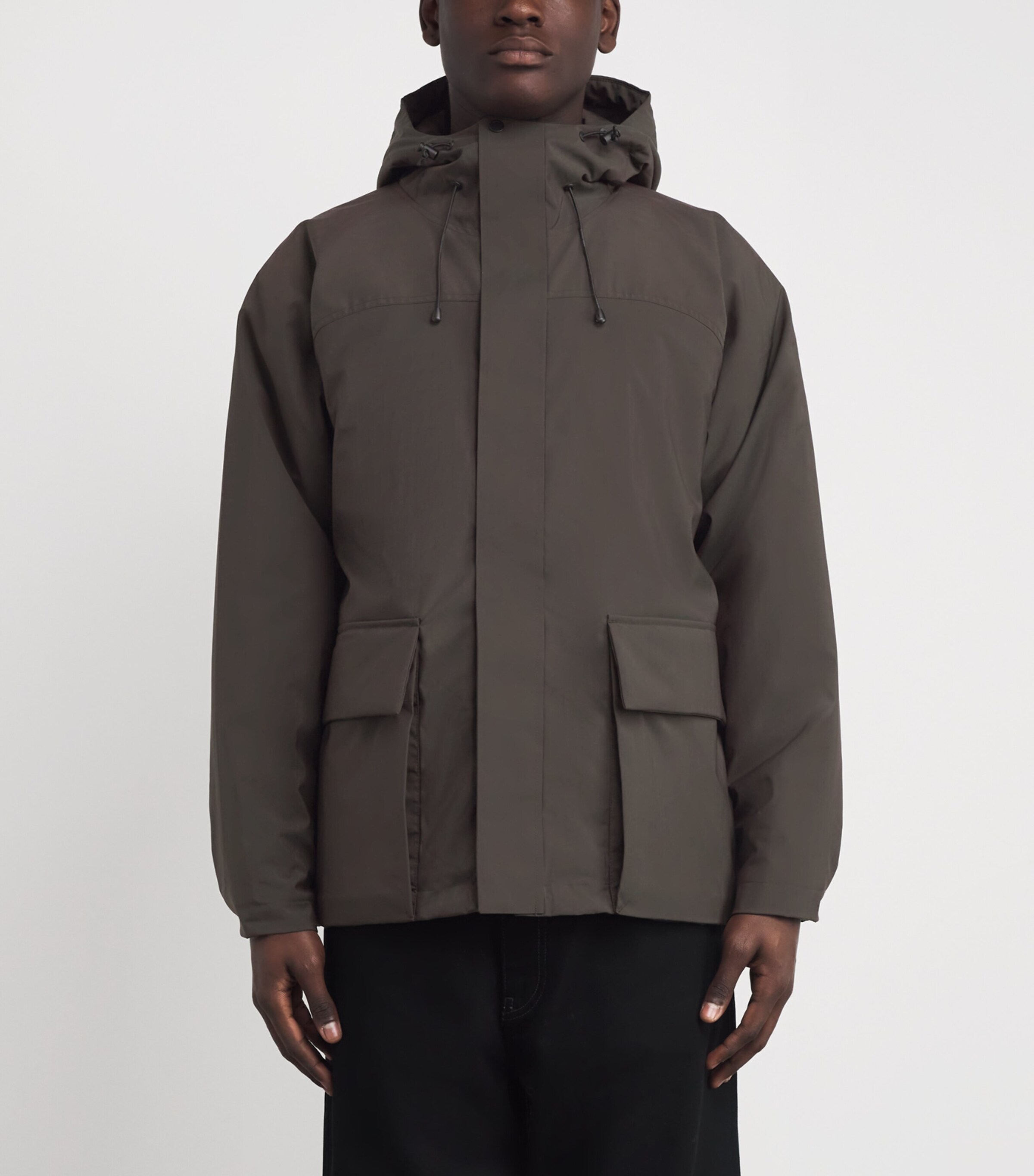 Norse Projects Mens Hooded Herluf Alpinix Jacket Seal Brown Image 3