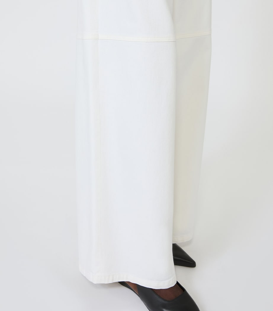 Max Mara Womens Wide-Leg Jeans White Image 5